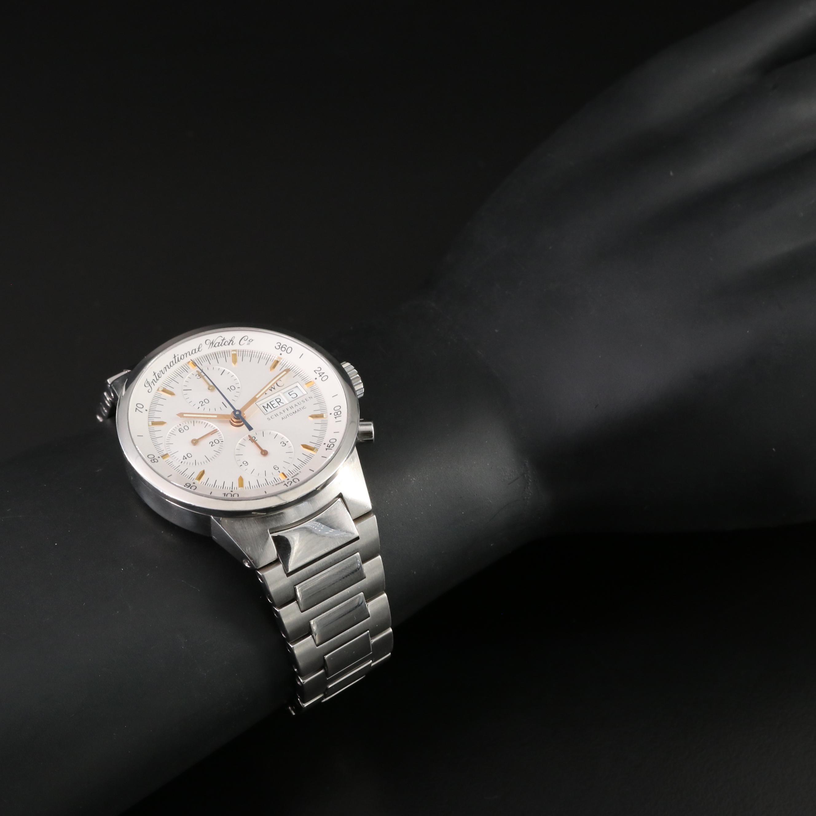 IWC GST Chronograph White 40 mm Steel Automatic Watch