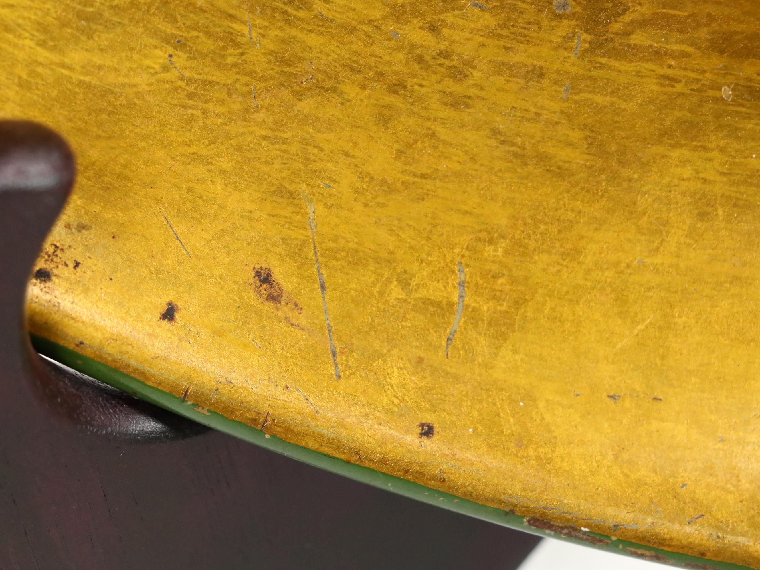 George Briard Toleware Tray with Wood Easel, Mid Century Modern