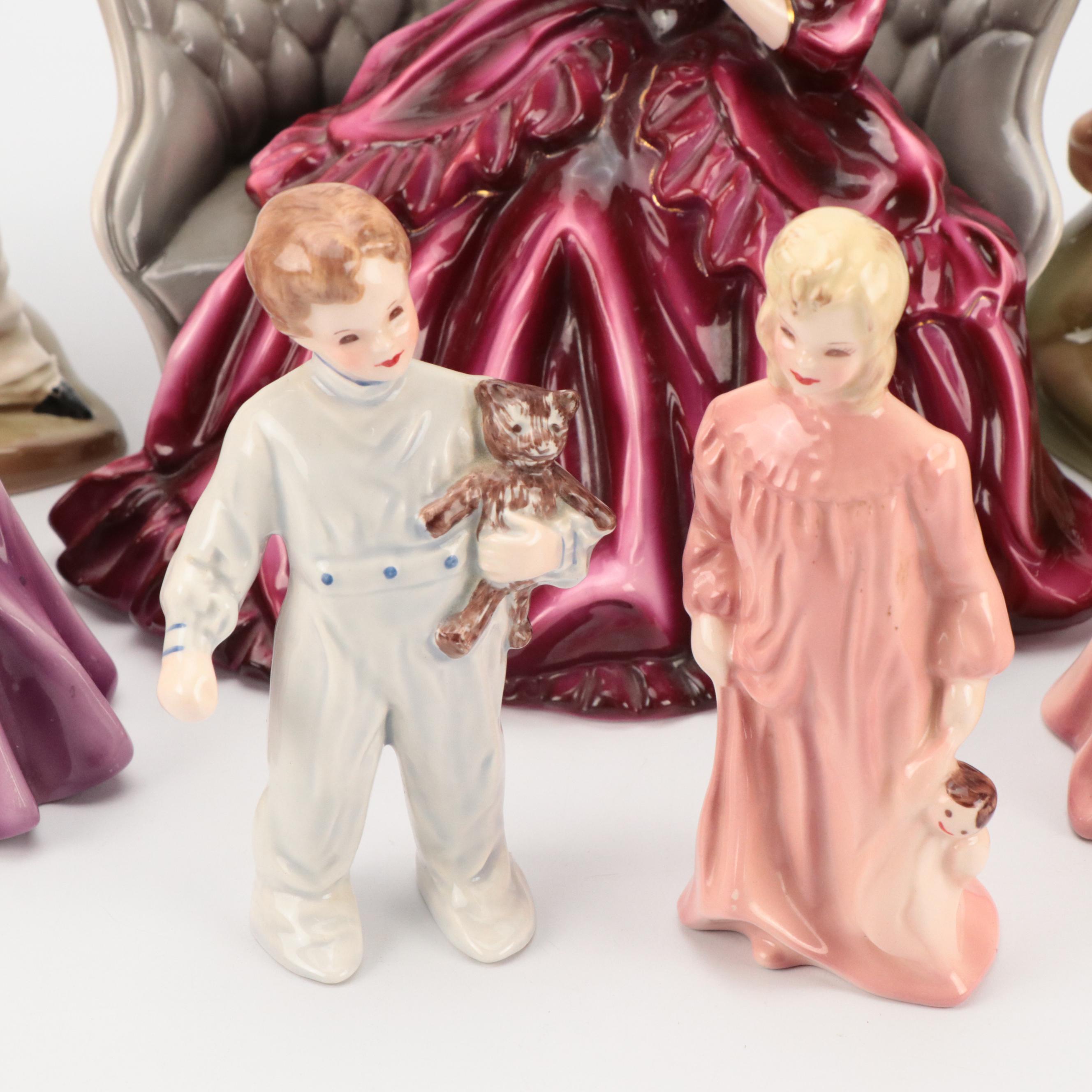 Florence Ceramics "Blue Boy", "Pinkie", and Other Figures