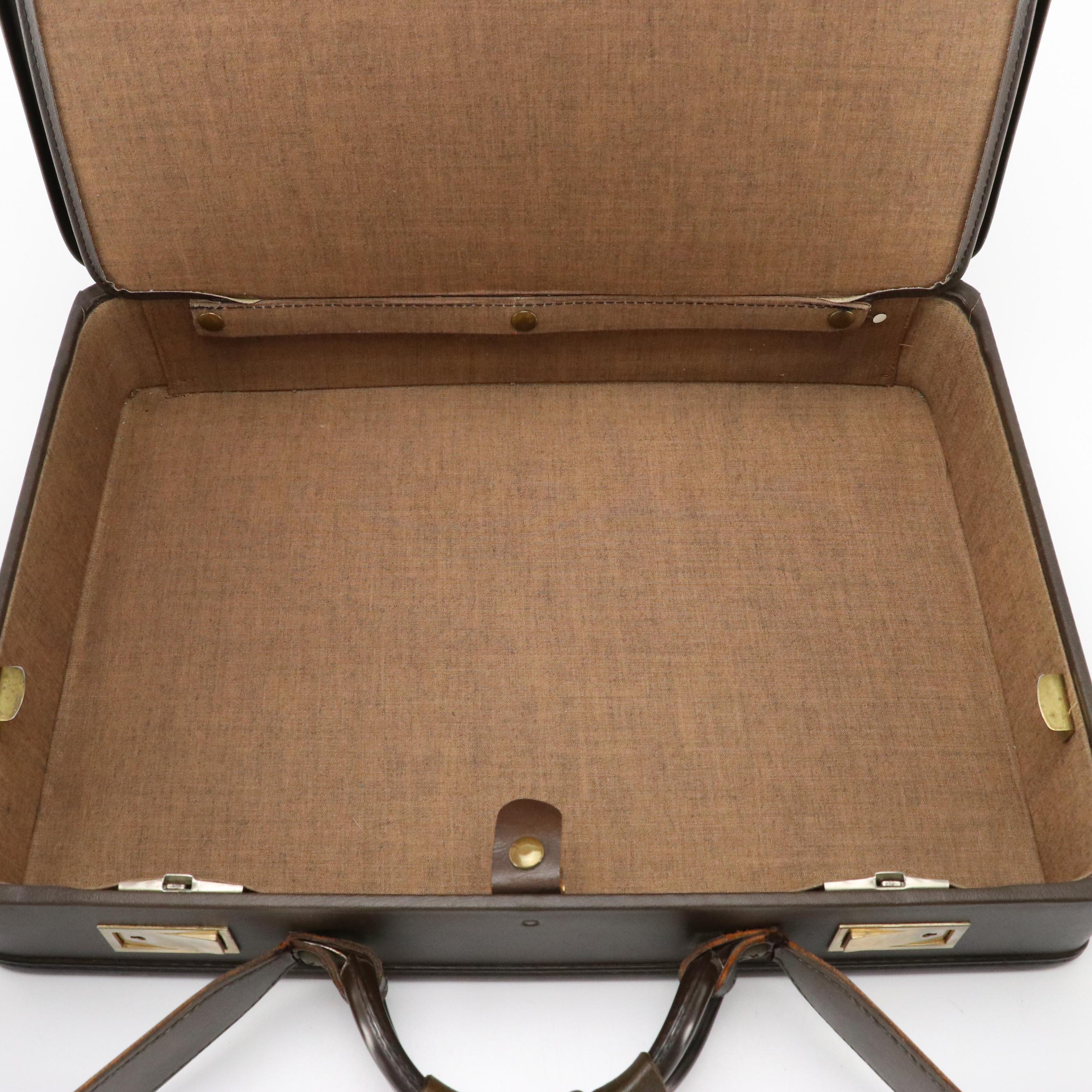 Hartmann A-Series Attaché Briefcase in Dark Brown Leather