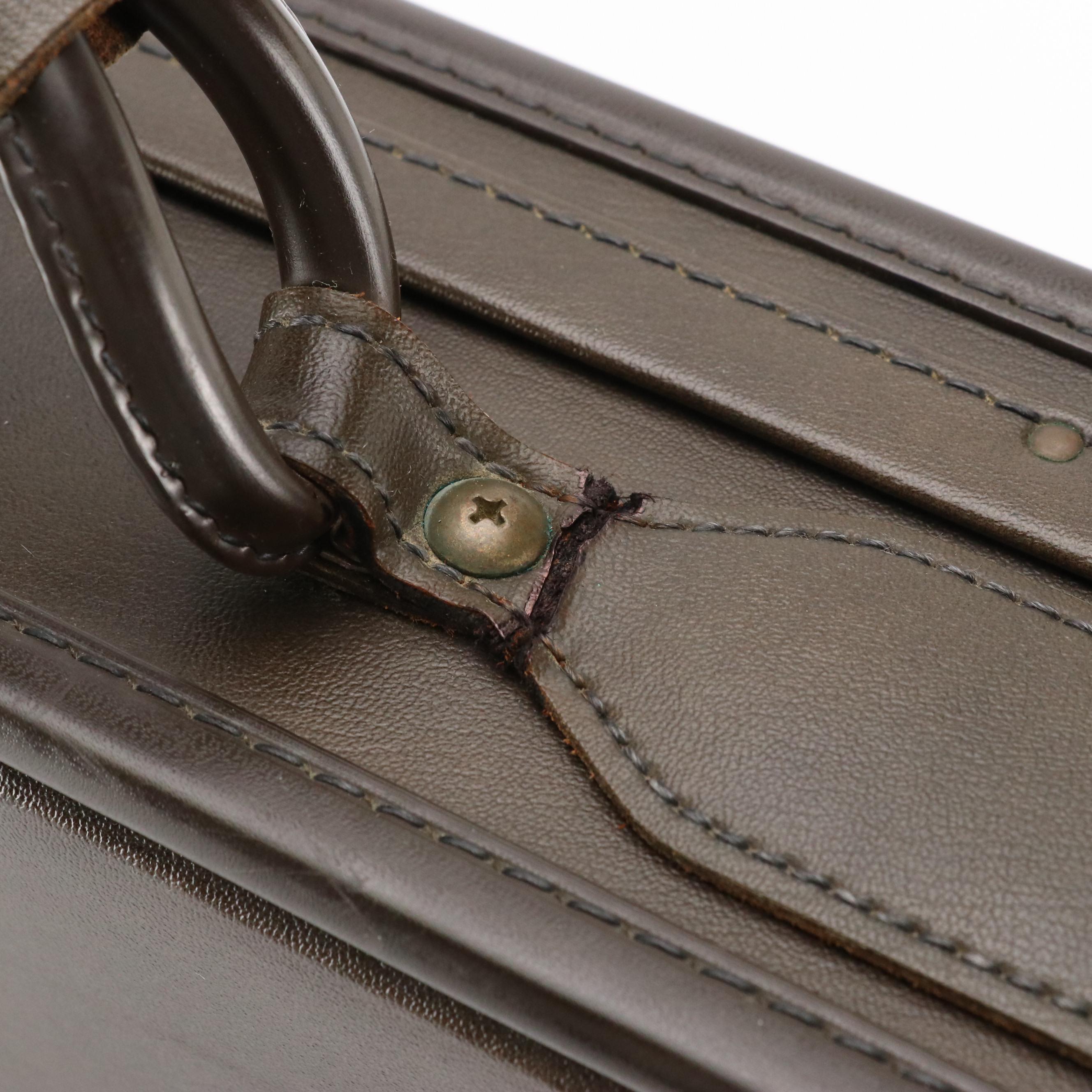 Hartmann A-Series Attaché Briefcase in Dark Brown Leather