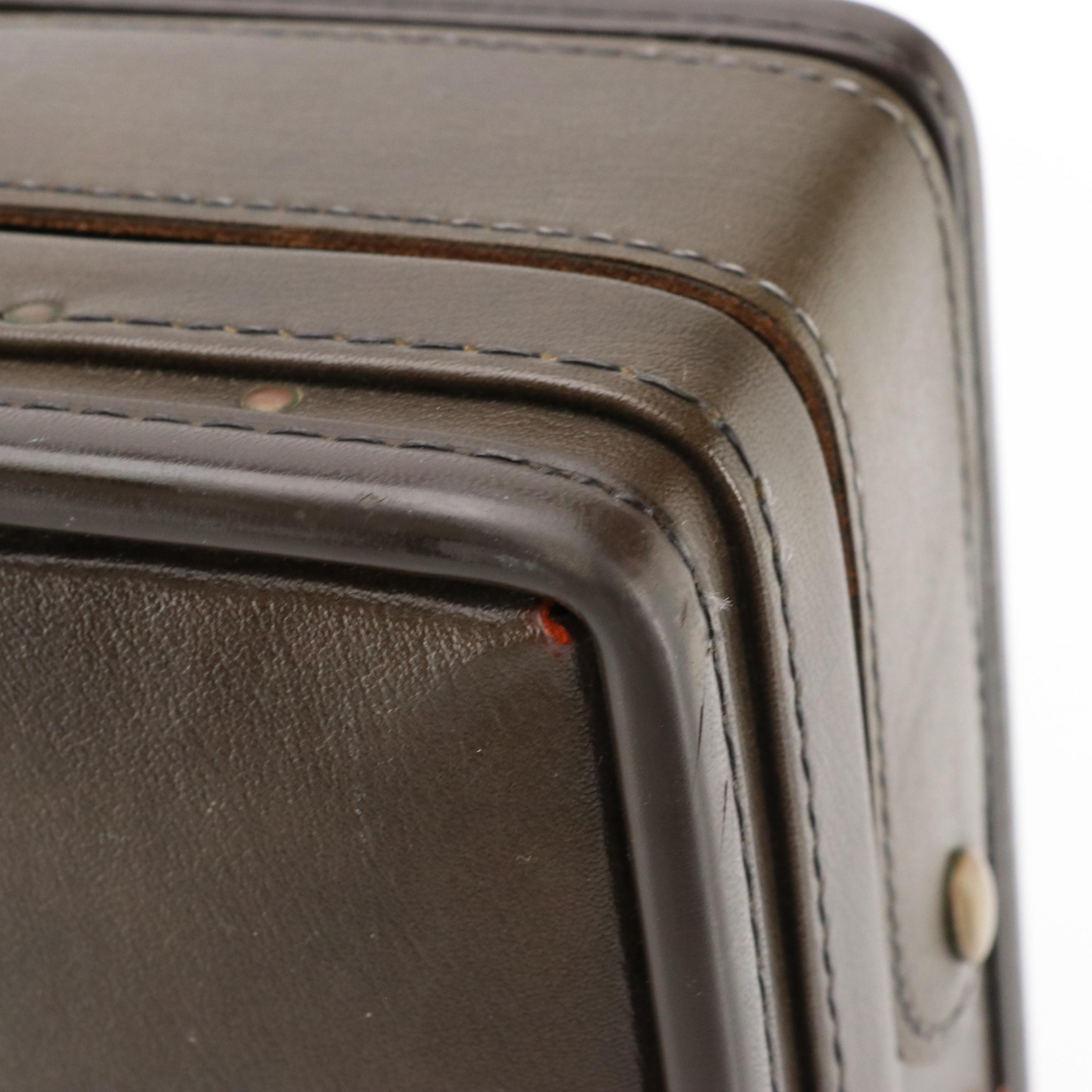 Hartmann A-Series Attaché Briefcase in Dark Brown Leather