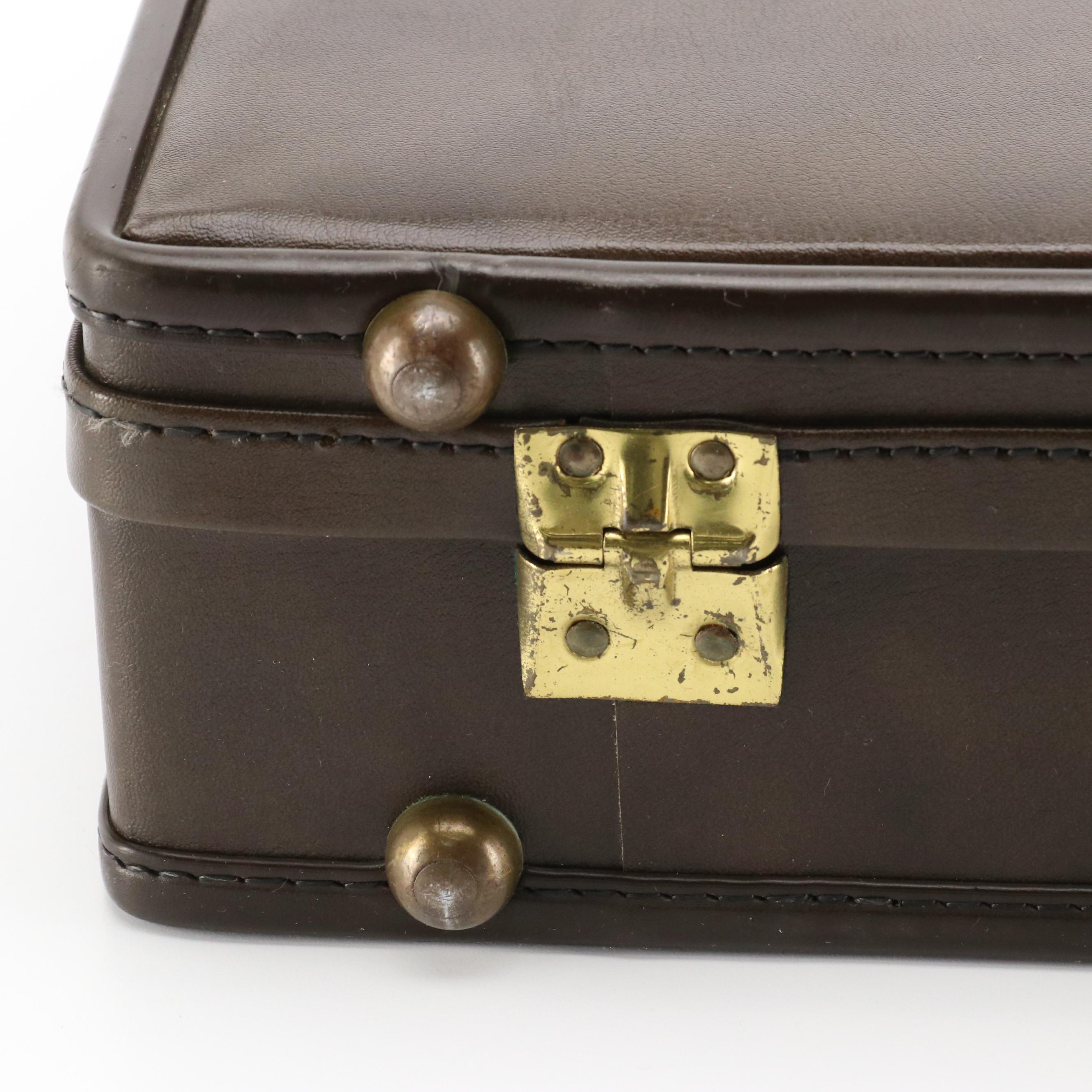 Hartmann A-Series Attaché Briefcase in Dark Brown Leather