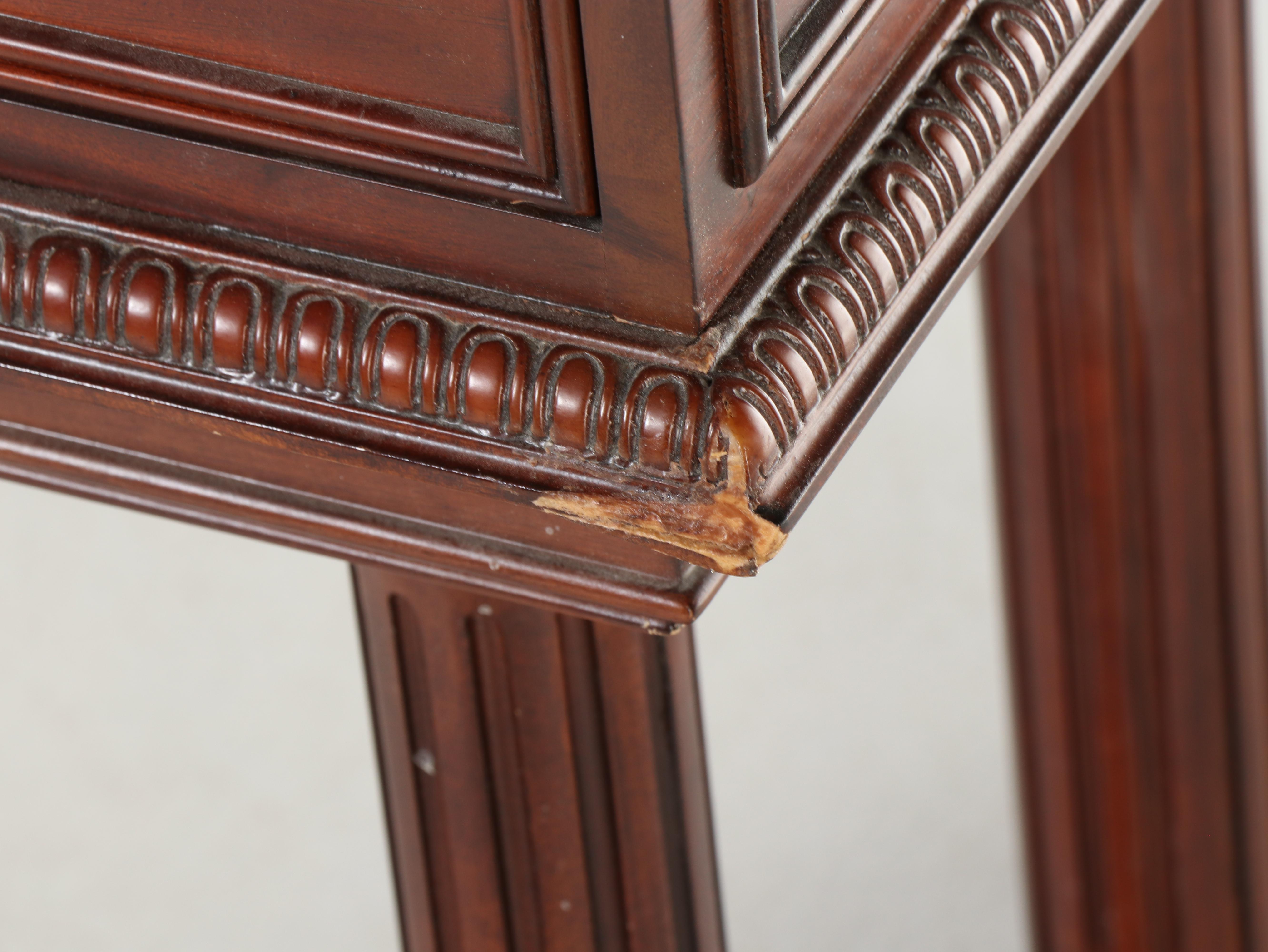 The Bombay Company Classical Style Mahogany and Marquetry Writing Table
