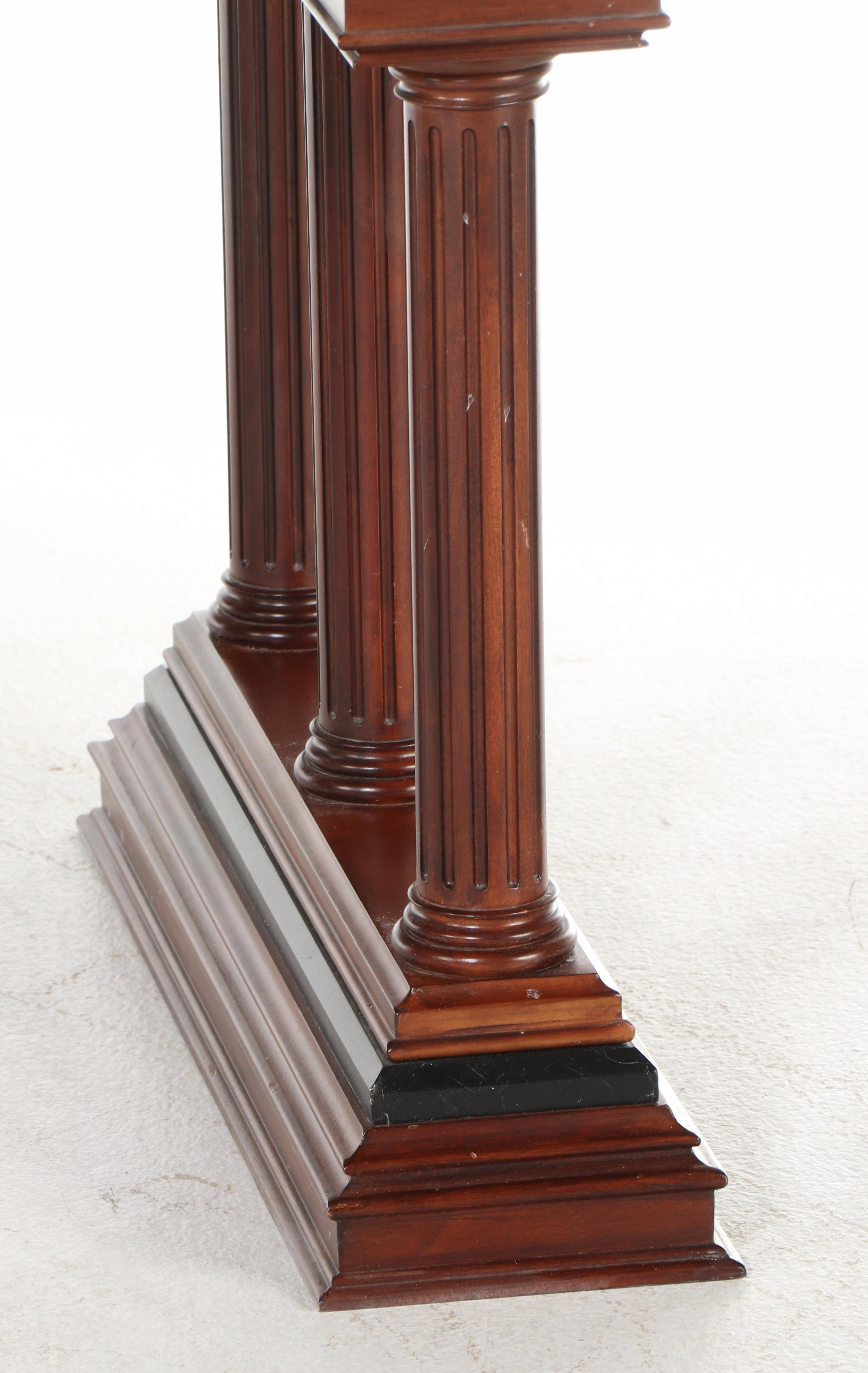 The Bombay Company Classical Style Mahogany and Marquetry Writing Table