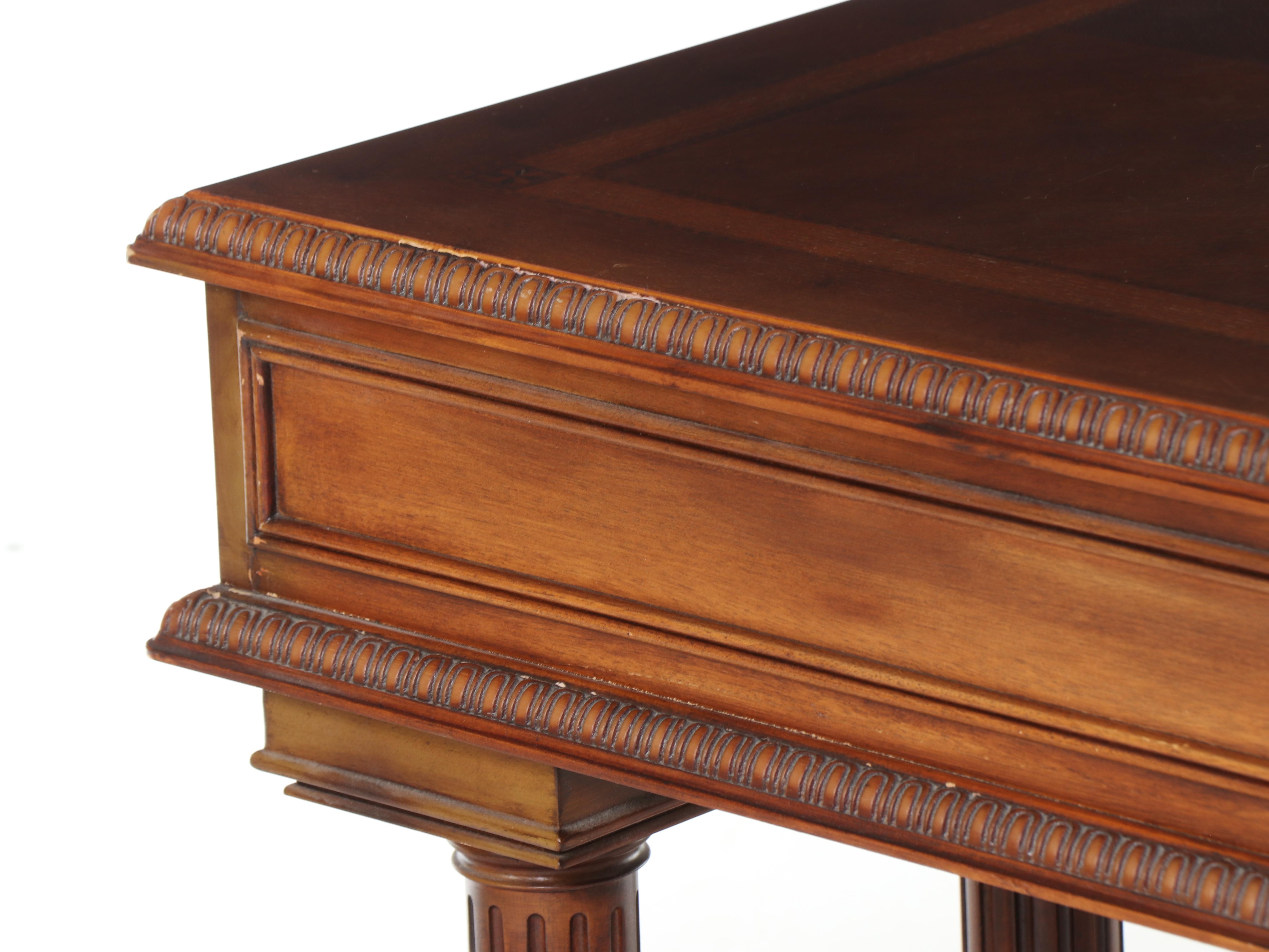 The Bombay Company Classical Style Mahogany and Marquetry Writing Table