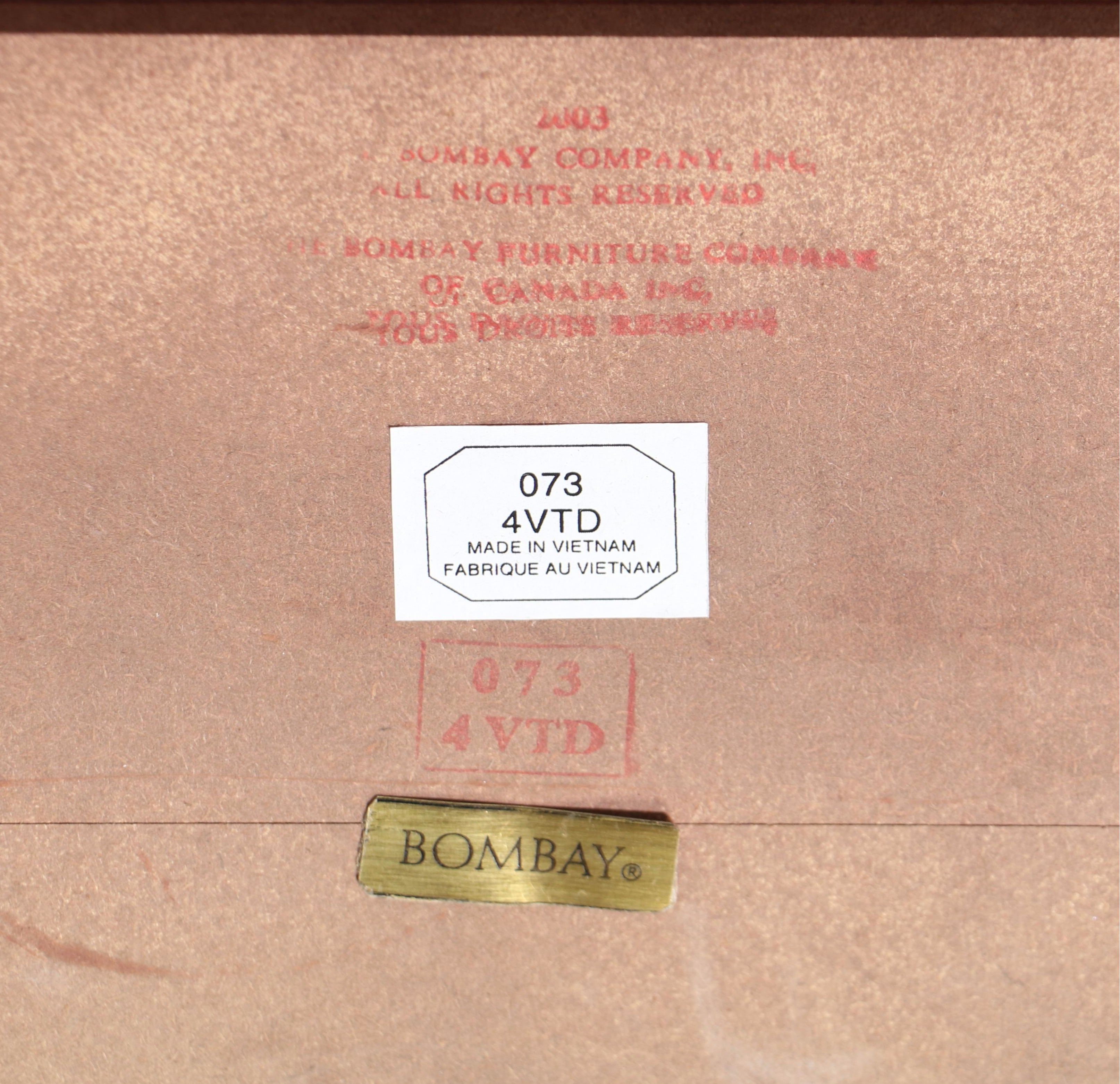 The Bombay Company Classical Style Mahogany and Marquetry Writing Table