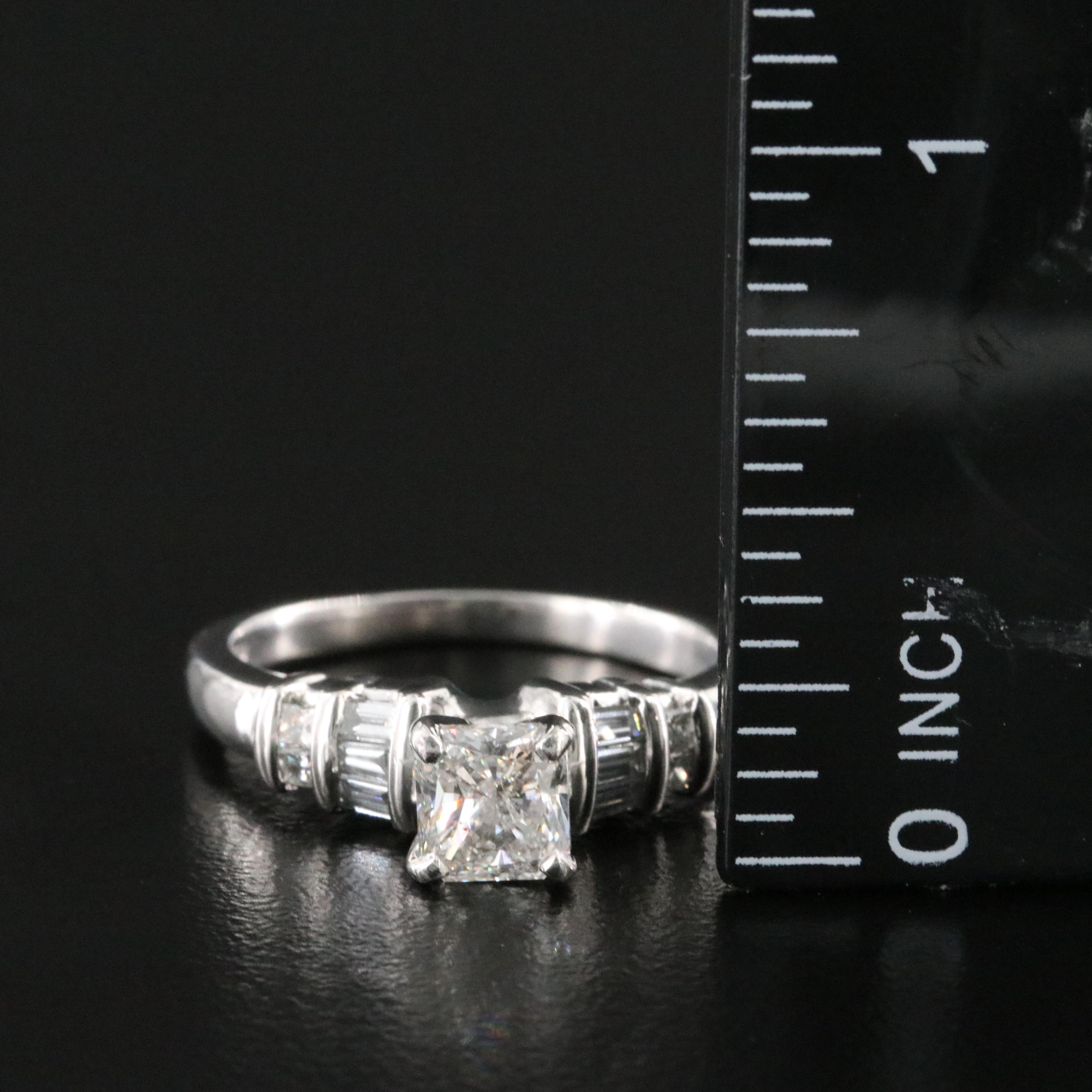 Platinum 1.20 CTW Diamond Ring with GIA Report