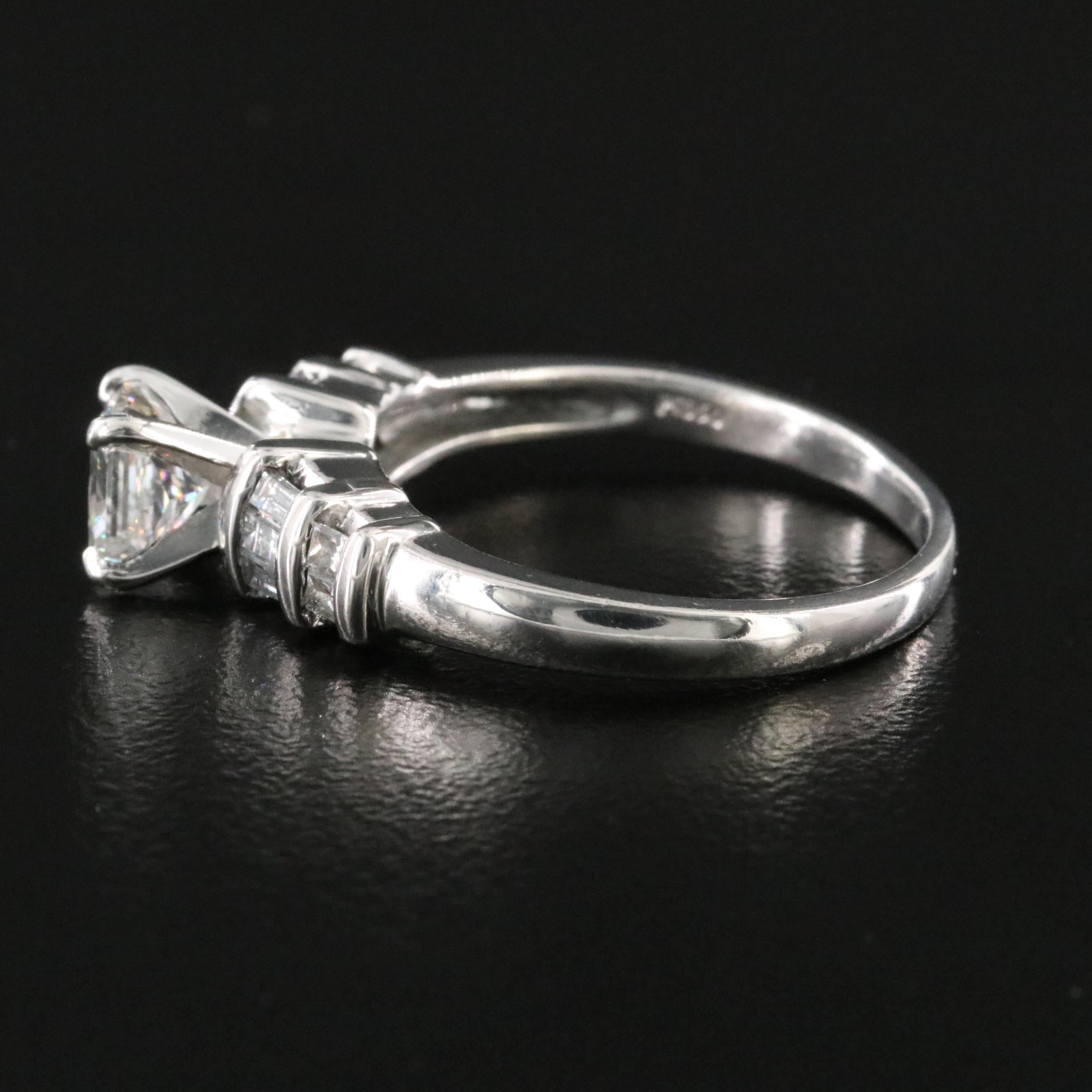 Platinum 1.20 CTW Diamond Ring with GIA Report