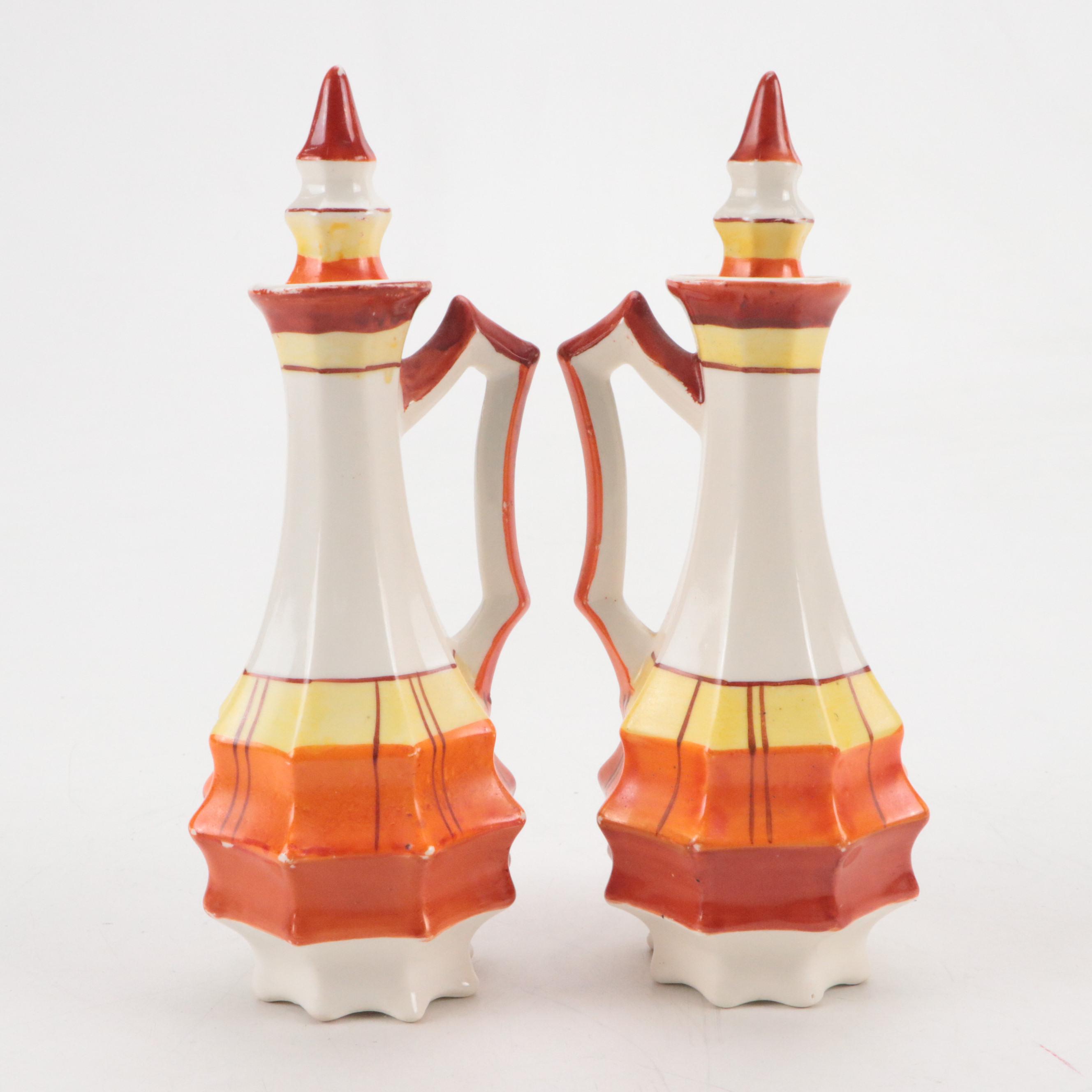 Japanese Hand-Painted Ceramic Condiment Set