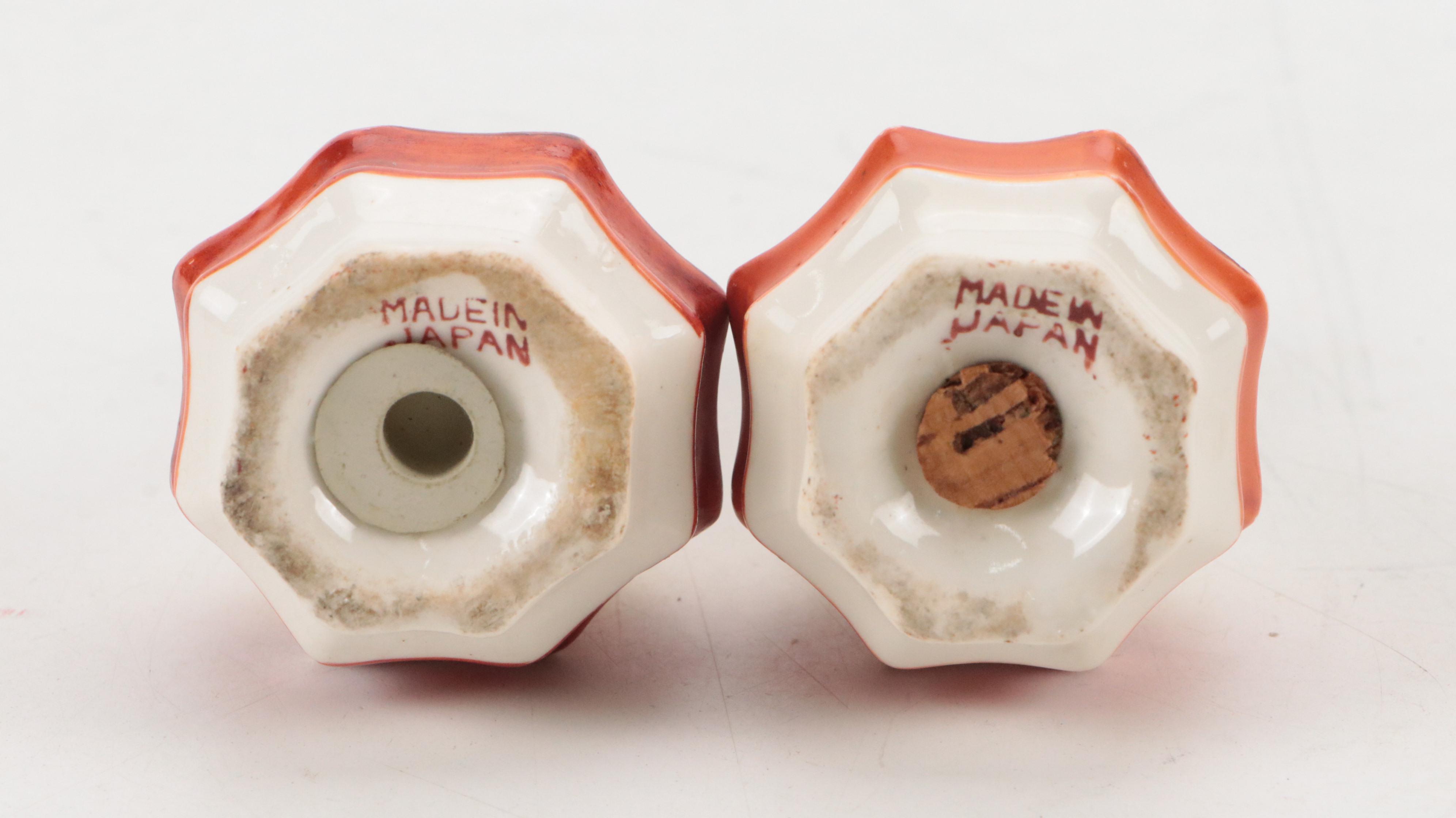 Japanese Hand-Painted Ceramic Condiment Set