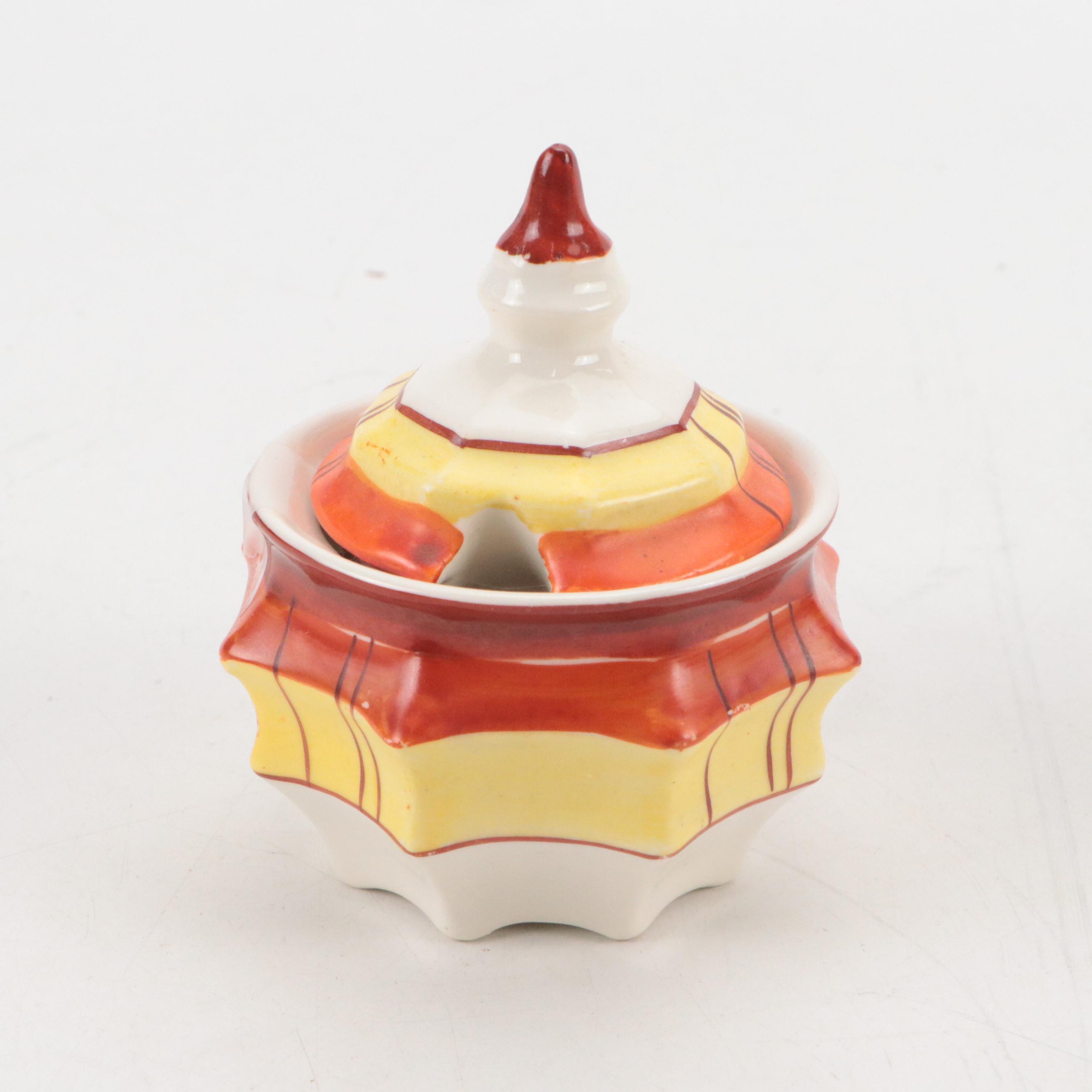 Japanese Hand-Painted Ceramic Condiment Set