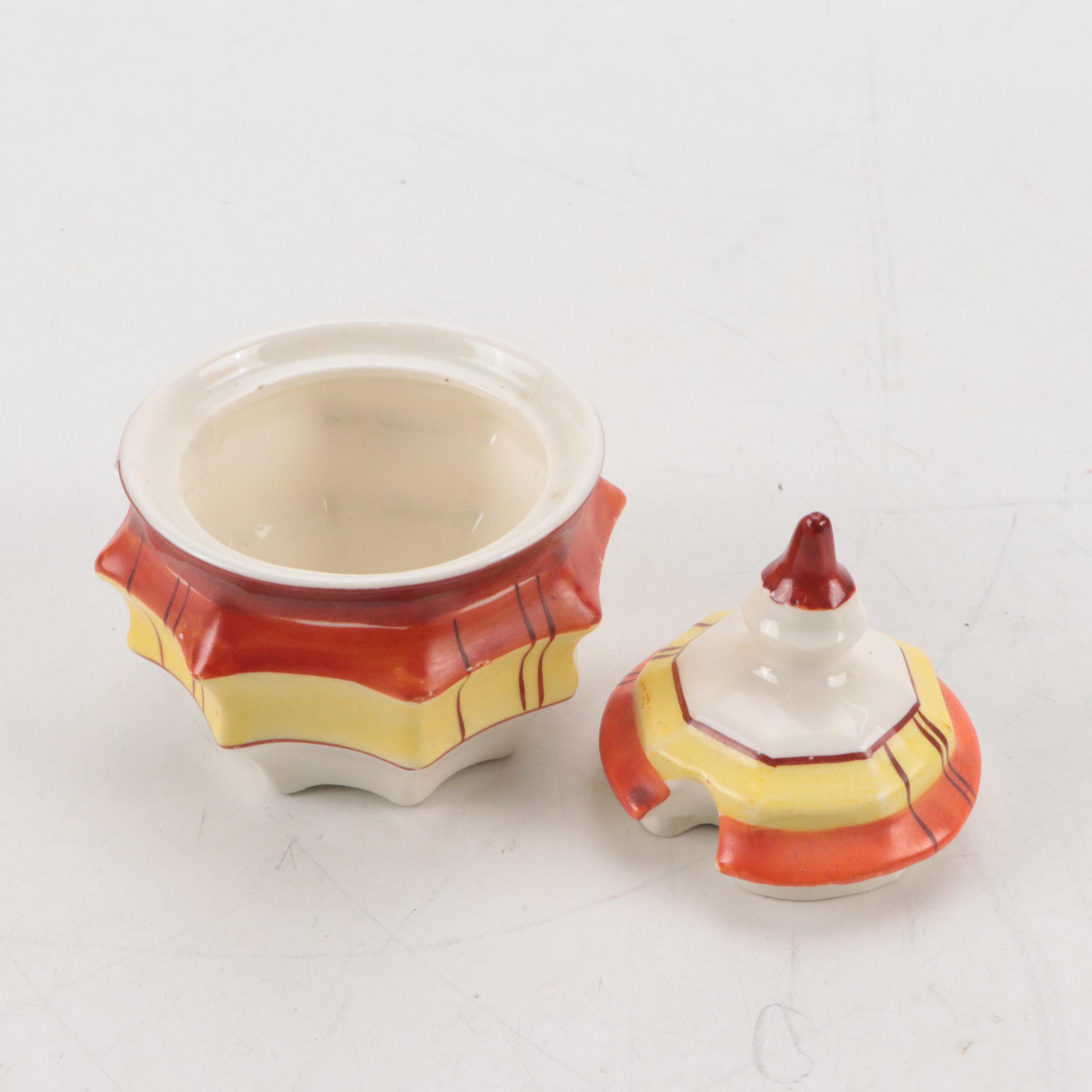 Japanese Hand-Painted Ceramic Condiment Set