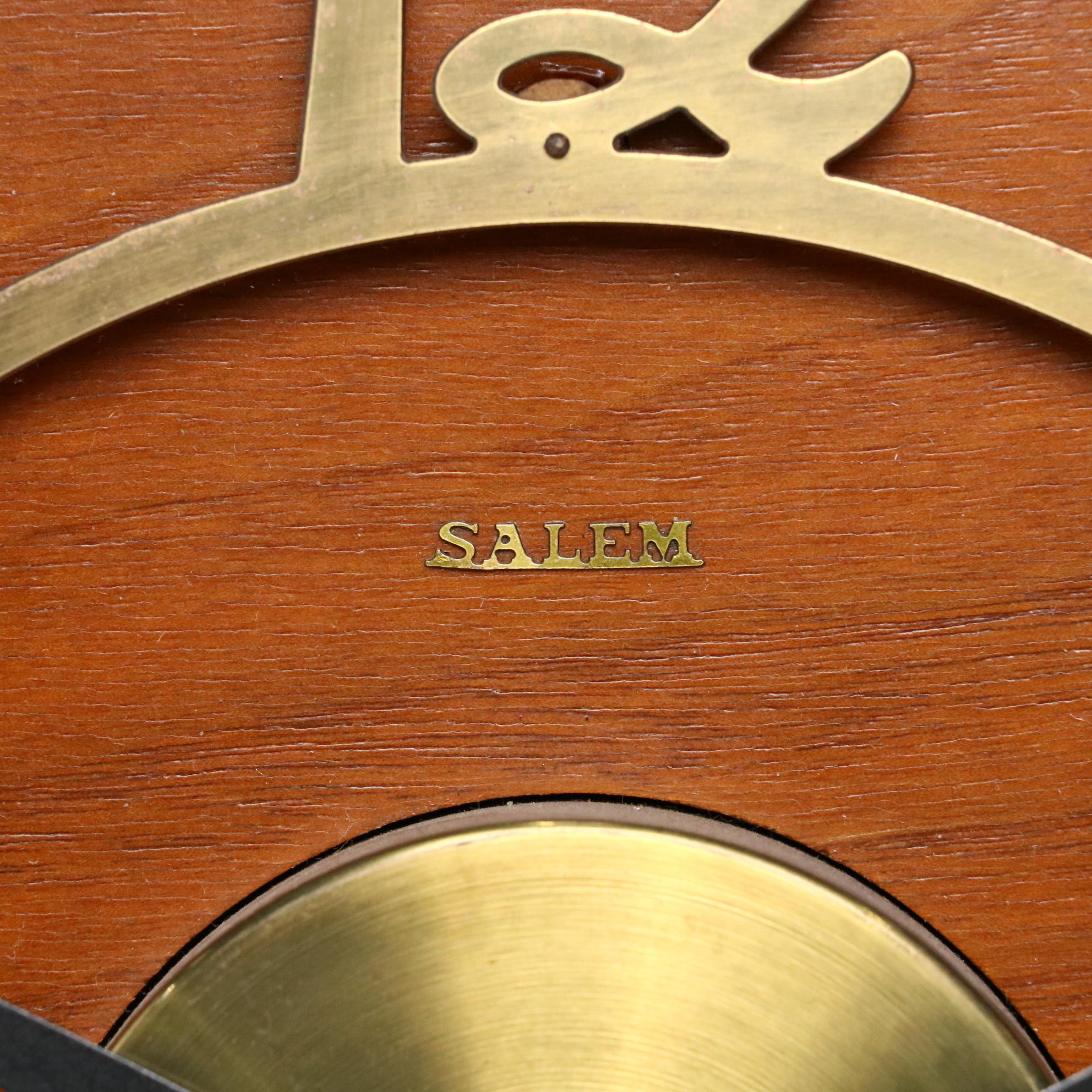 Salem General Electric Model 2003 Metal and Wood Wall Clock