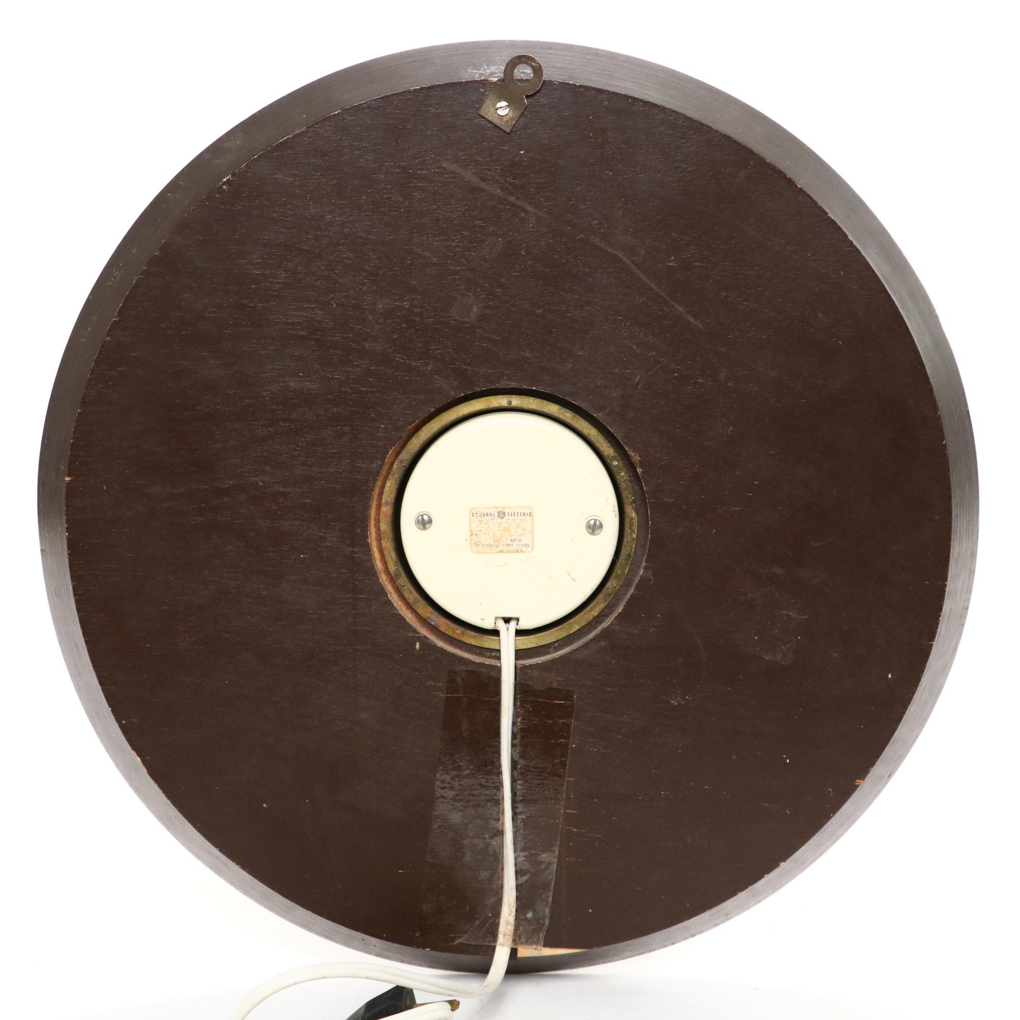 Salem General Electric Model 2003 Metal and Wood Wall Clock