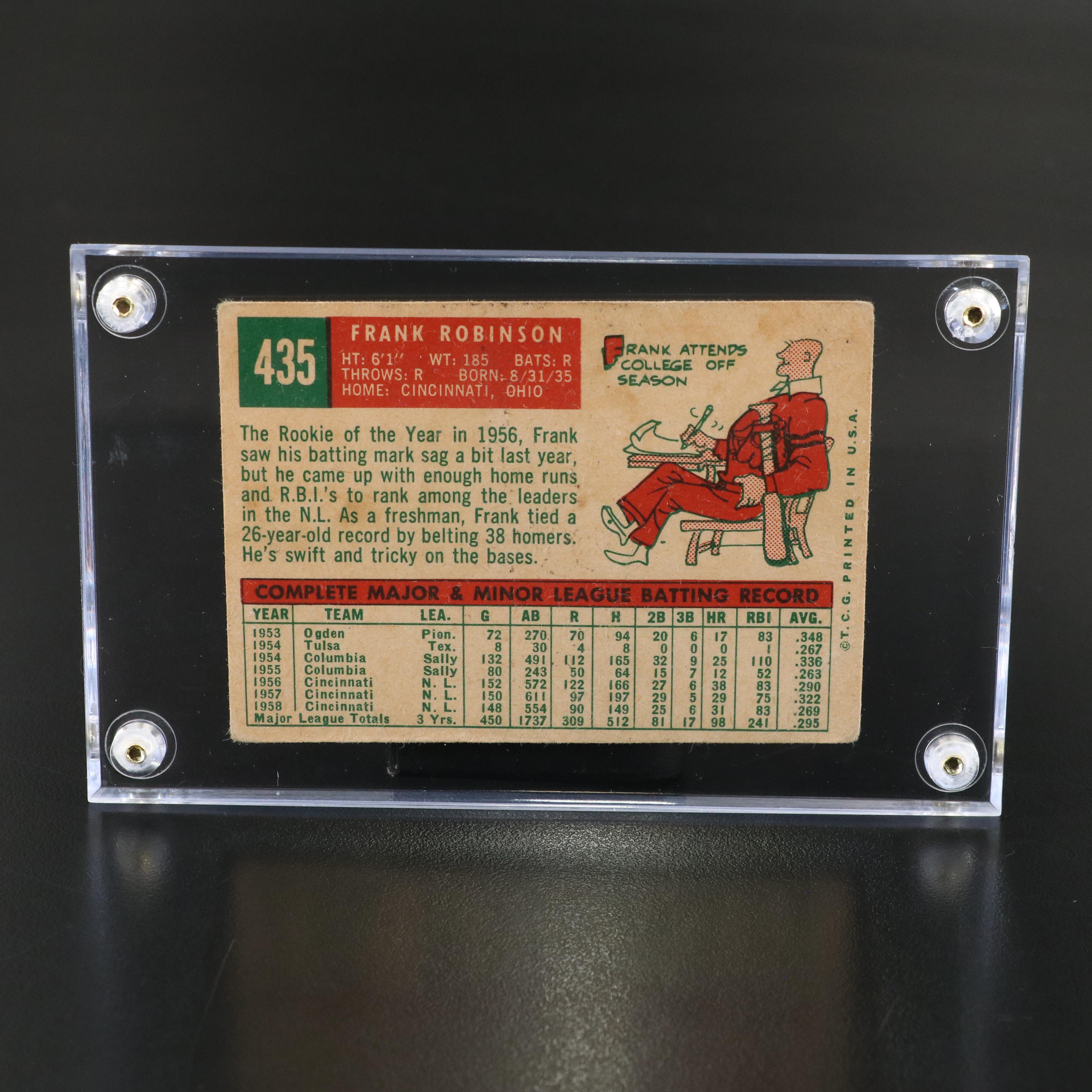 1959 Topps Frank Robinson Cincinnati Reds Baseball Card