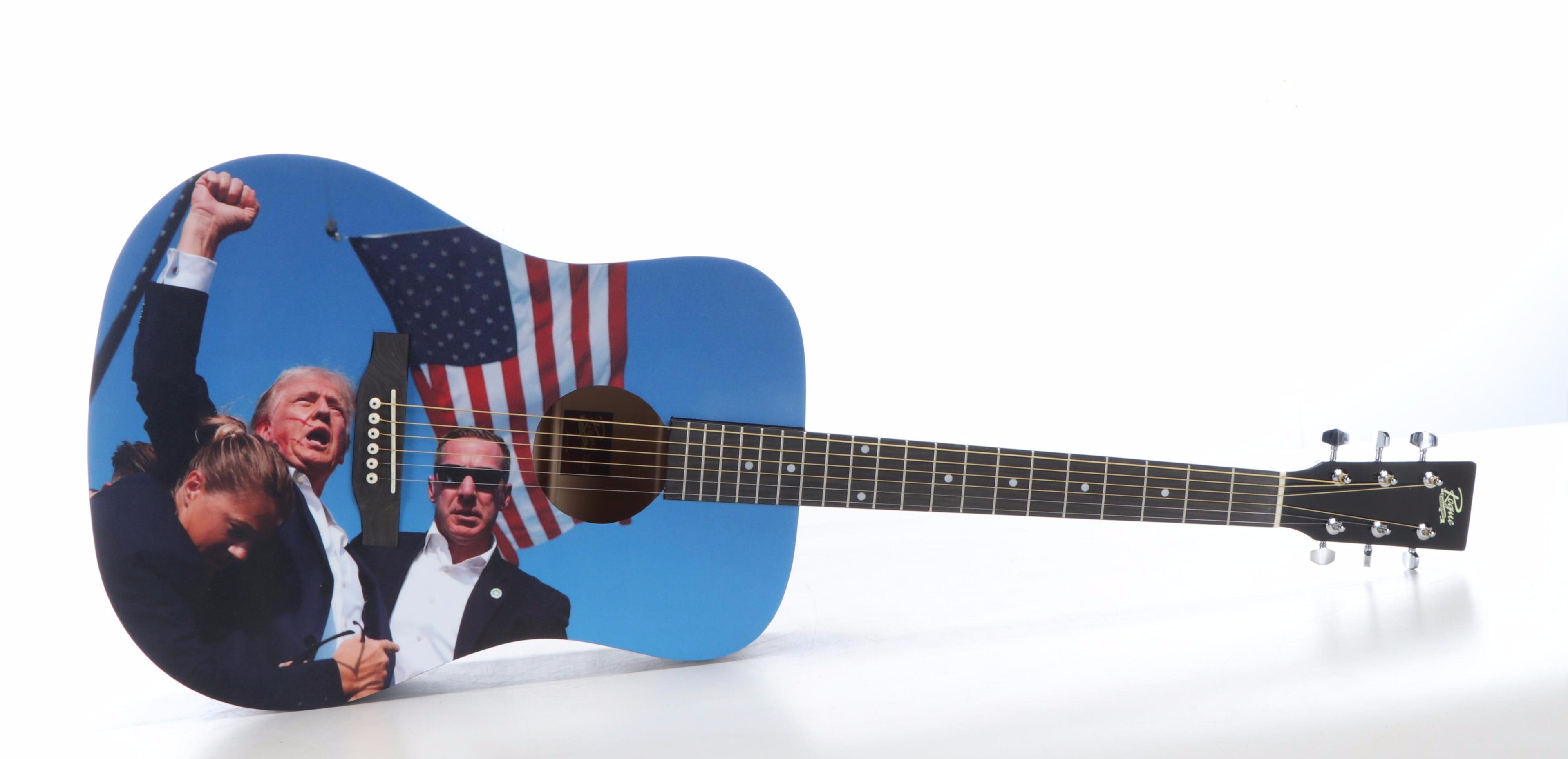 Donald Trump Wrapped Rogue Dreadnought RA 090-NA Acoustic Guitar