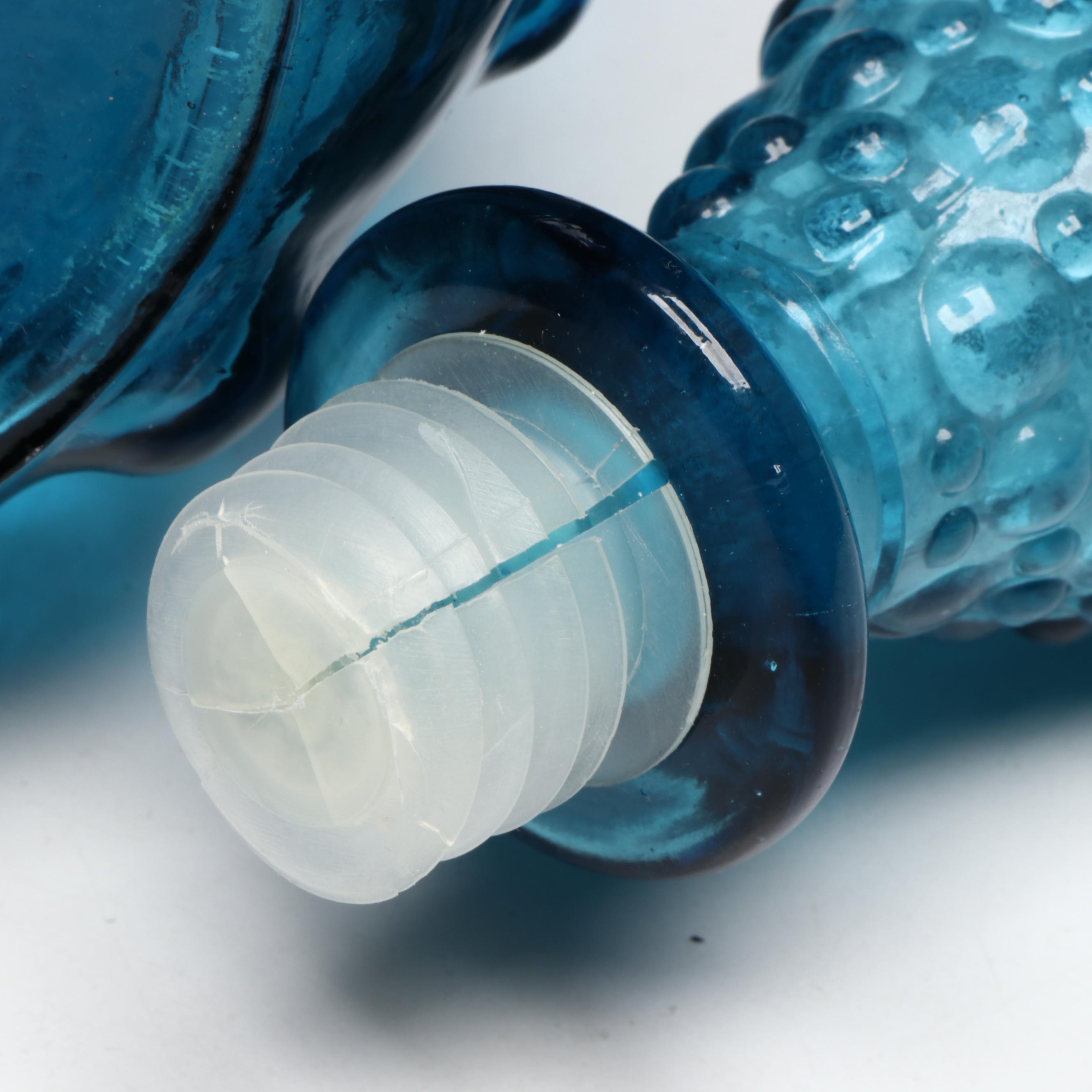 Pair of Glass Empoli Genie Bottles