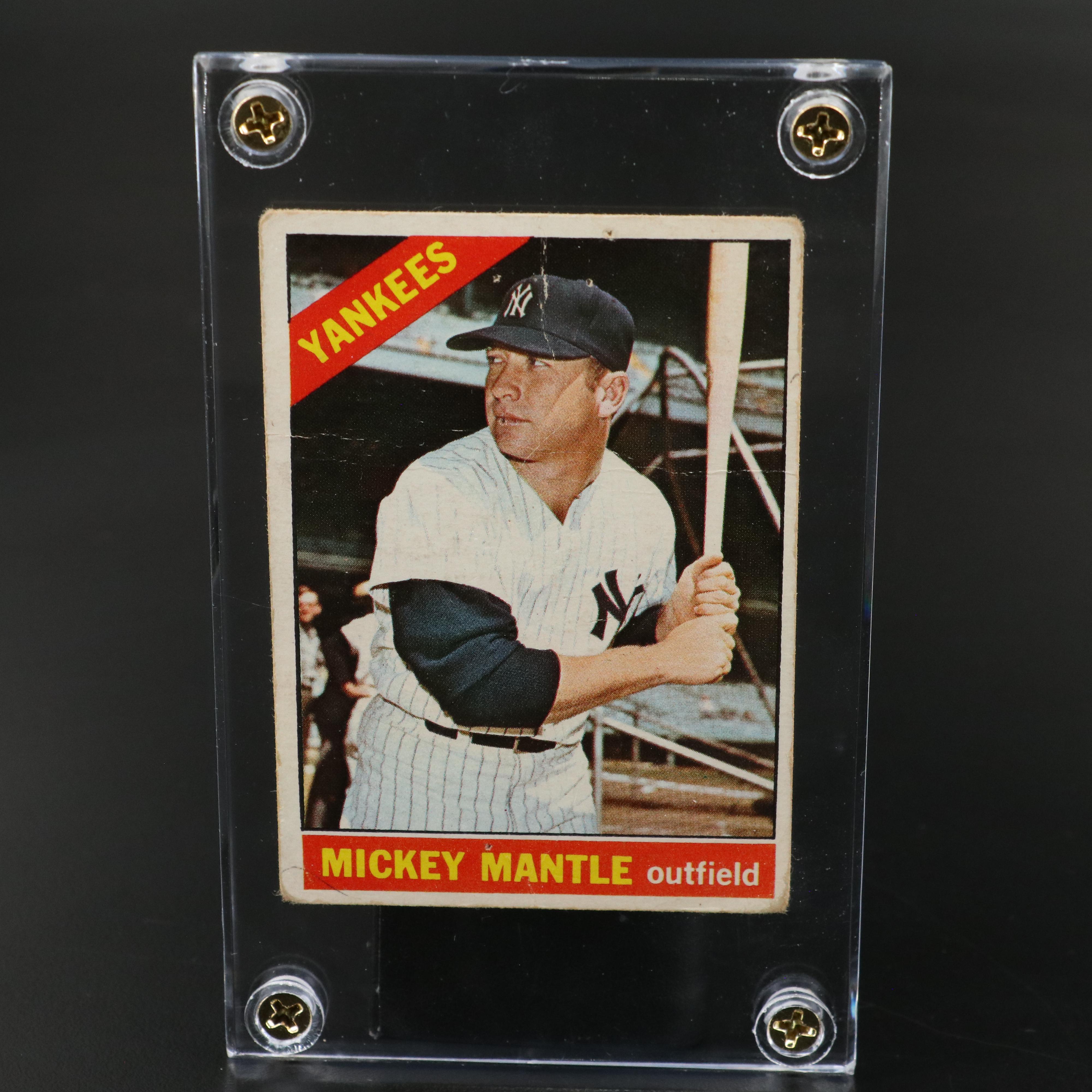 1966 Topps Mickey Mantle New York Yankees Baseball Card