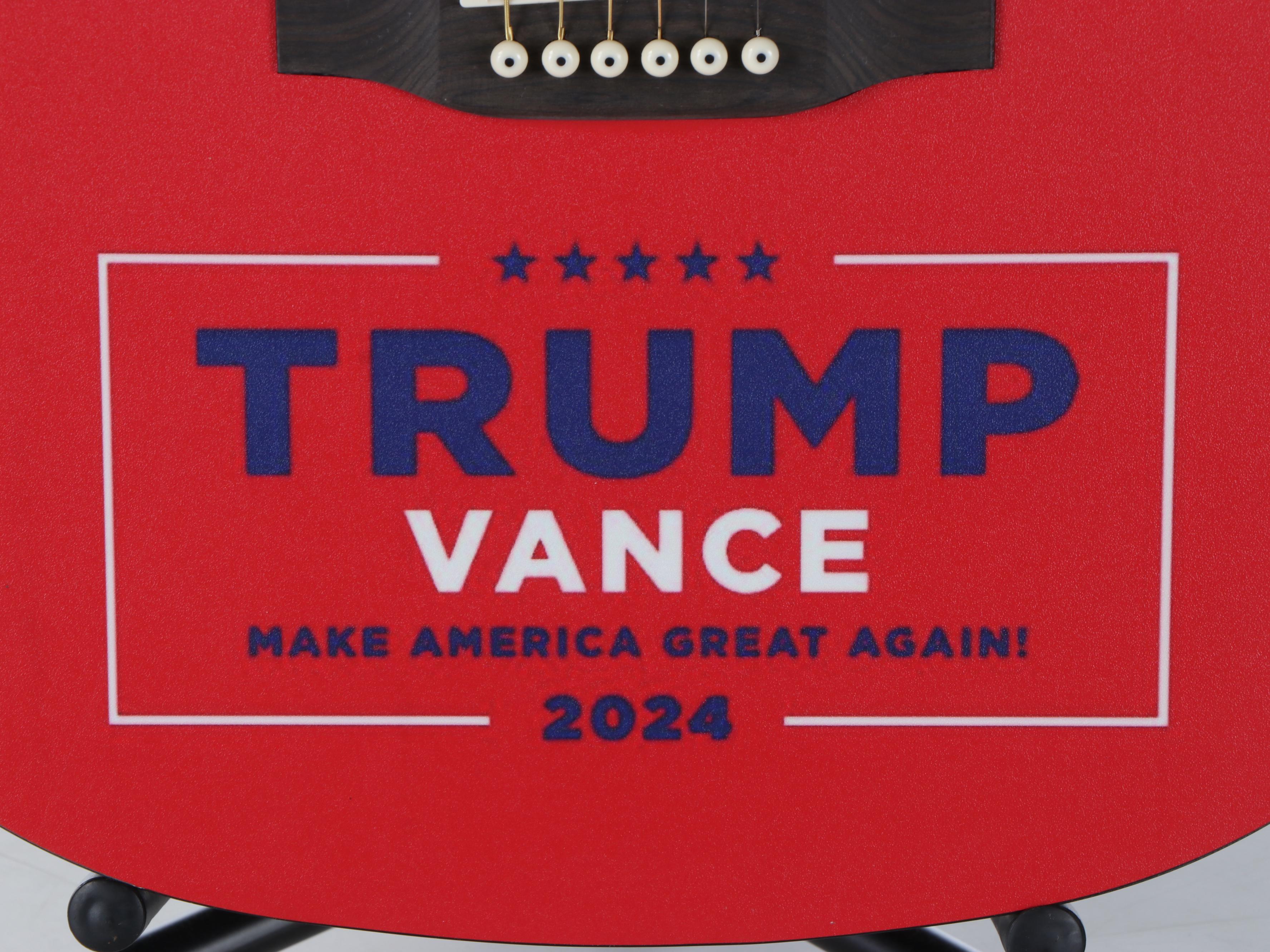 Trump and Vance Campaign Rogue Dreadnought RA 090-NA Acoustic Guitar