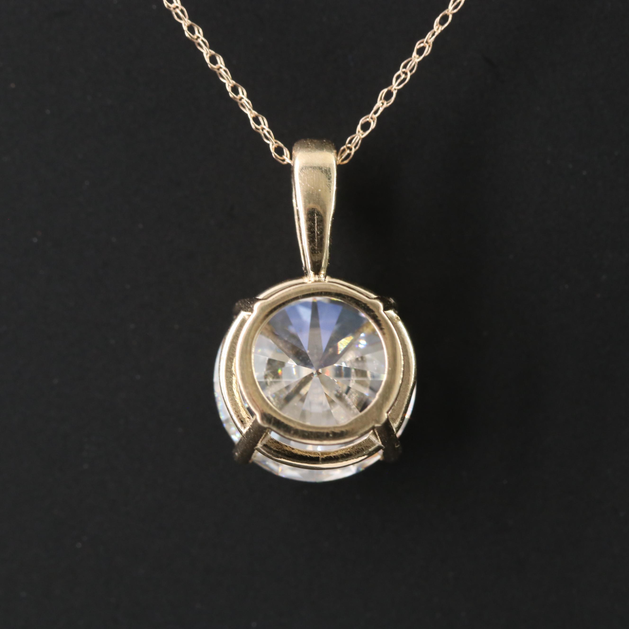 14K 4.35 CT Lab Grown Diamond Pendant Necklace with IGI Report