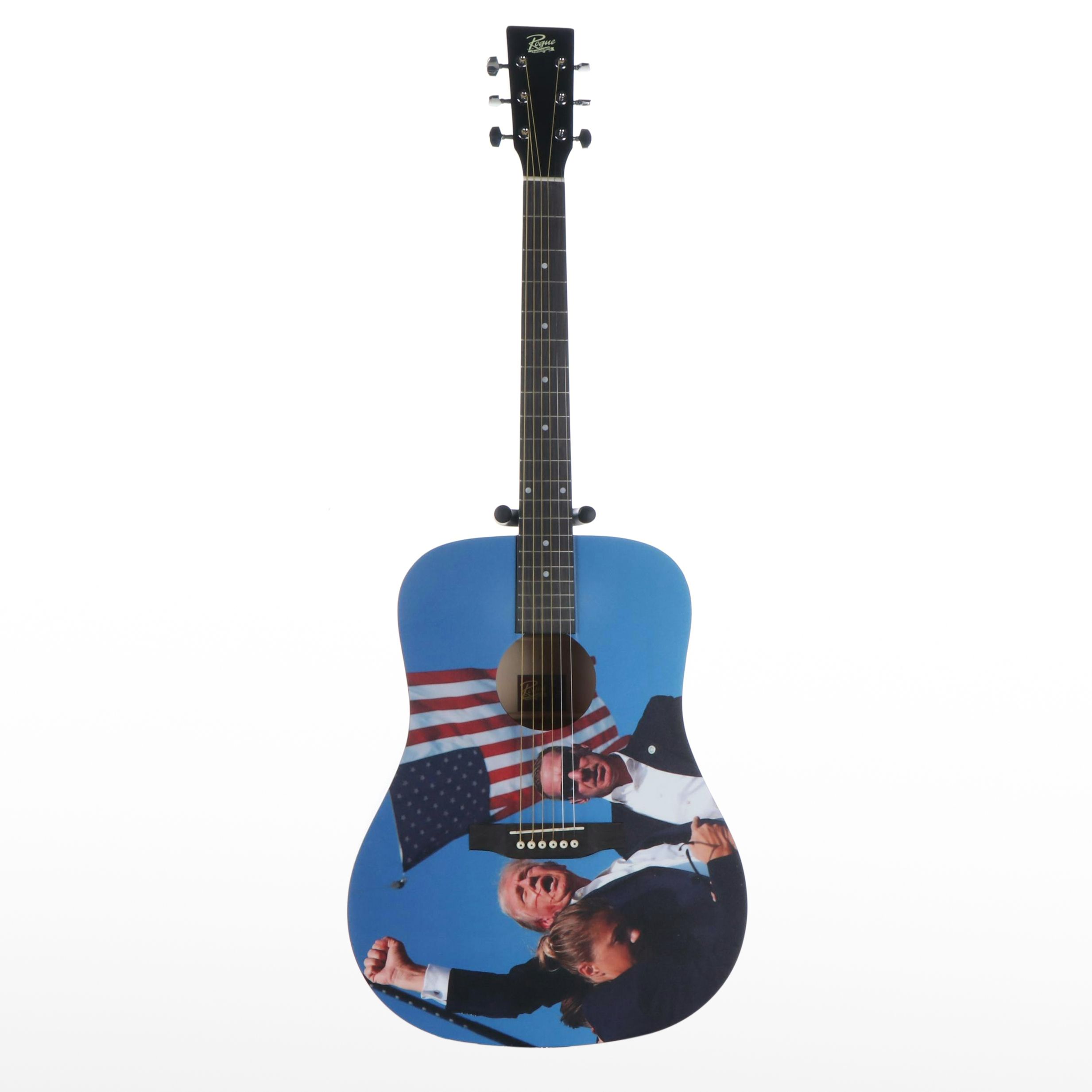 Donald Trump Wrapped Rogue Dreadnought RA 090-NA Acoustic Guitar
