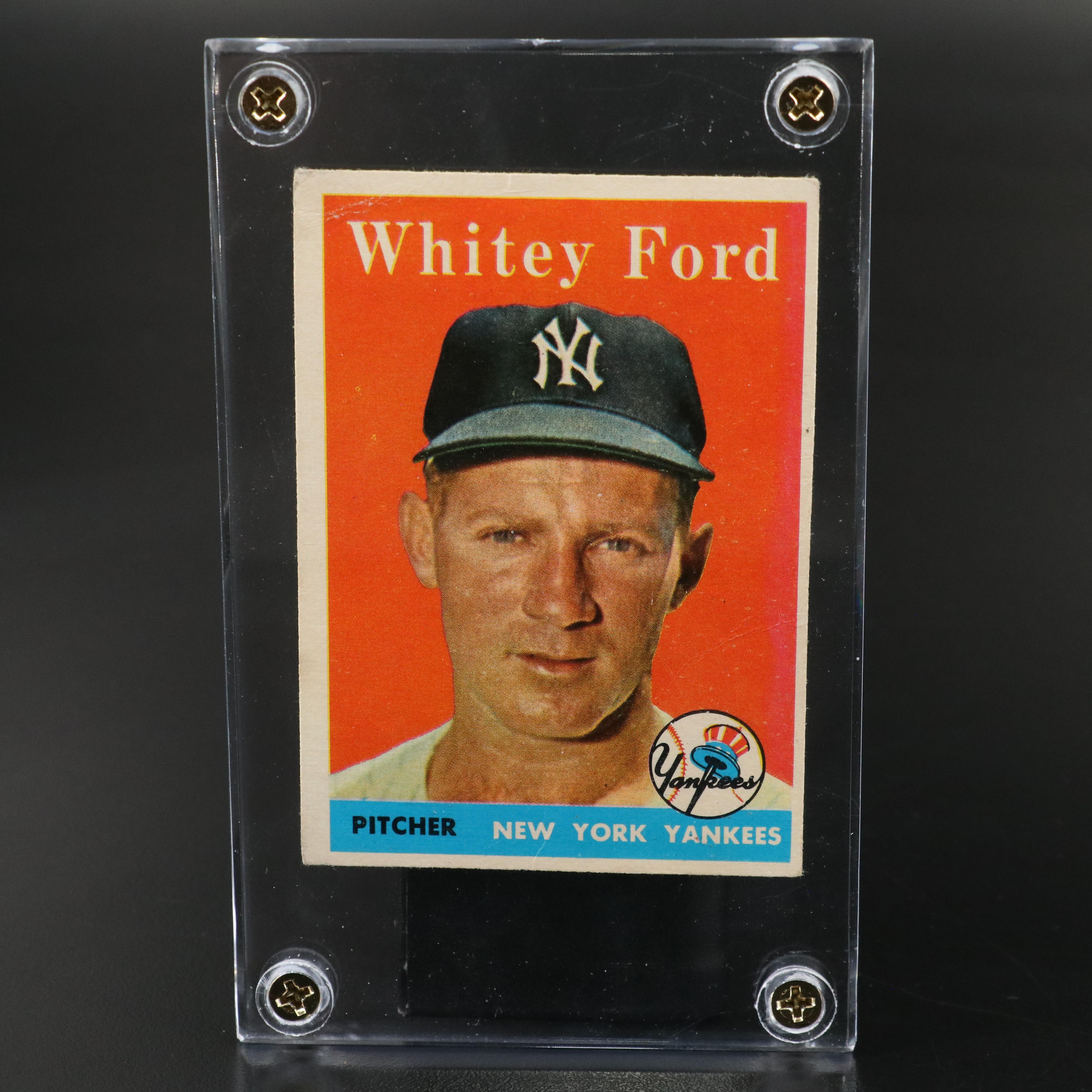 1958 Topps Whitey Ford New York Yankees Baseball Card