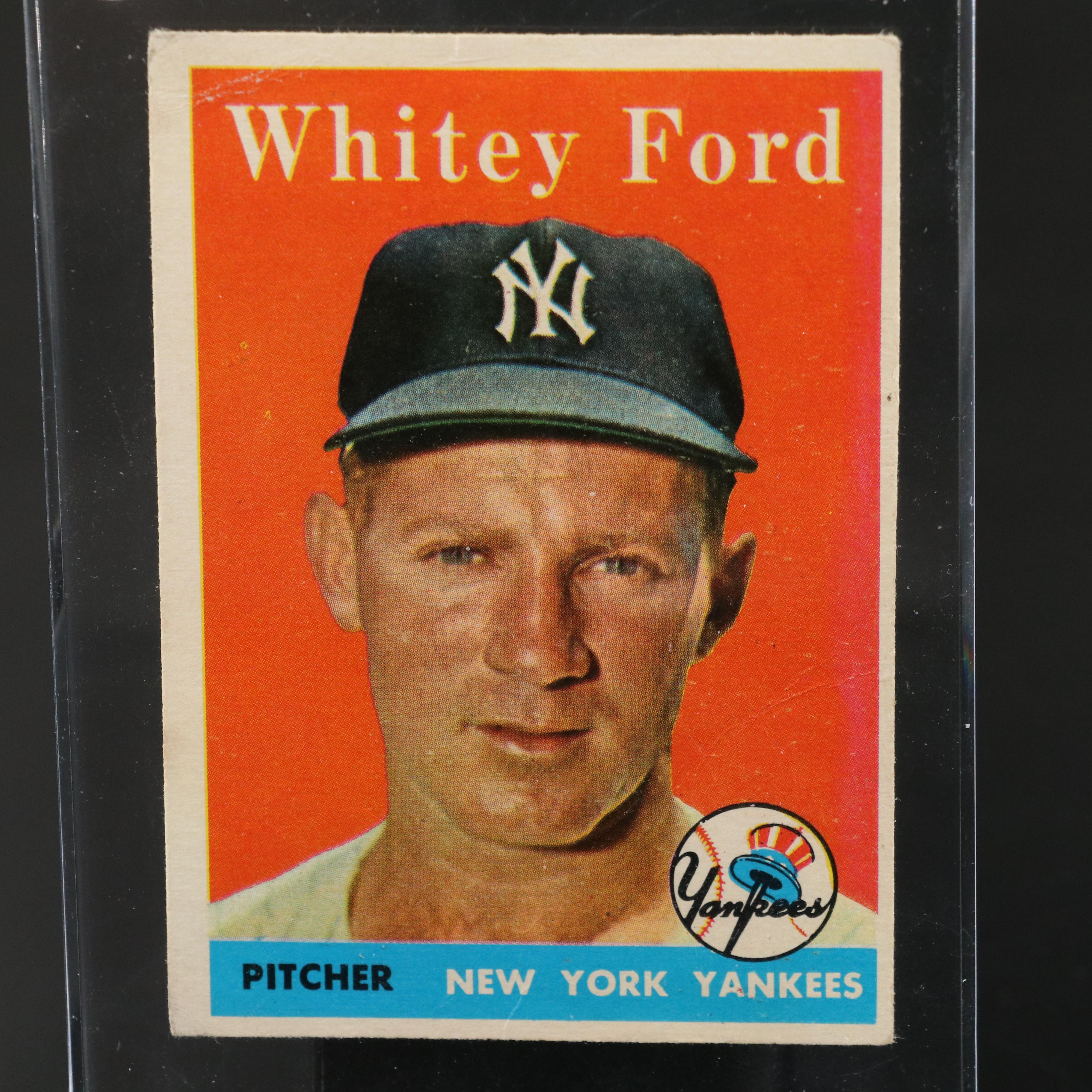 1958 Topps Whitey Ford New York Yankees Baseball Card