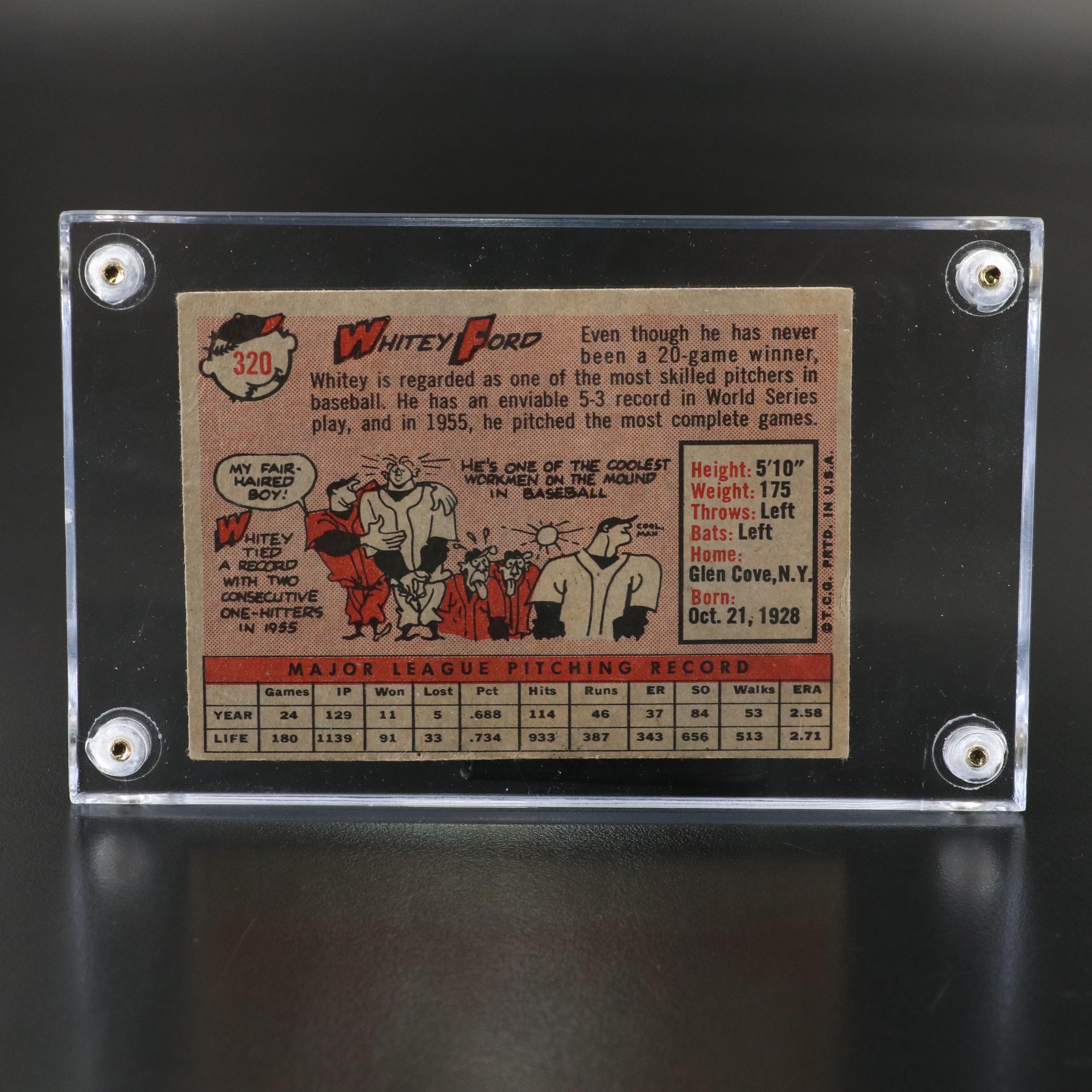 1958 Topps Whitey Ford New York Yankees Baseball Card