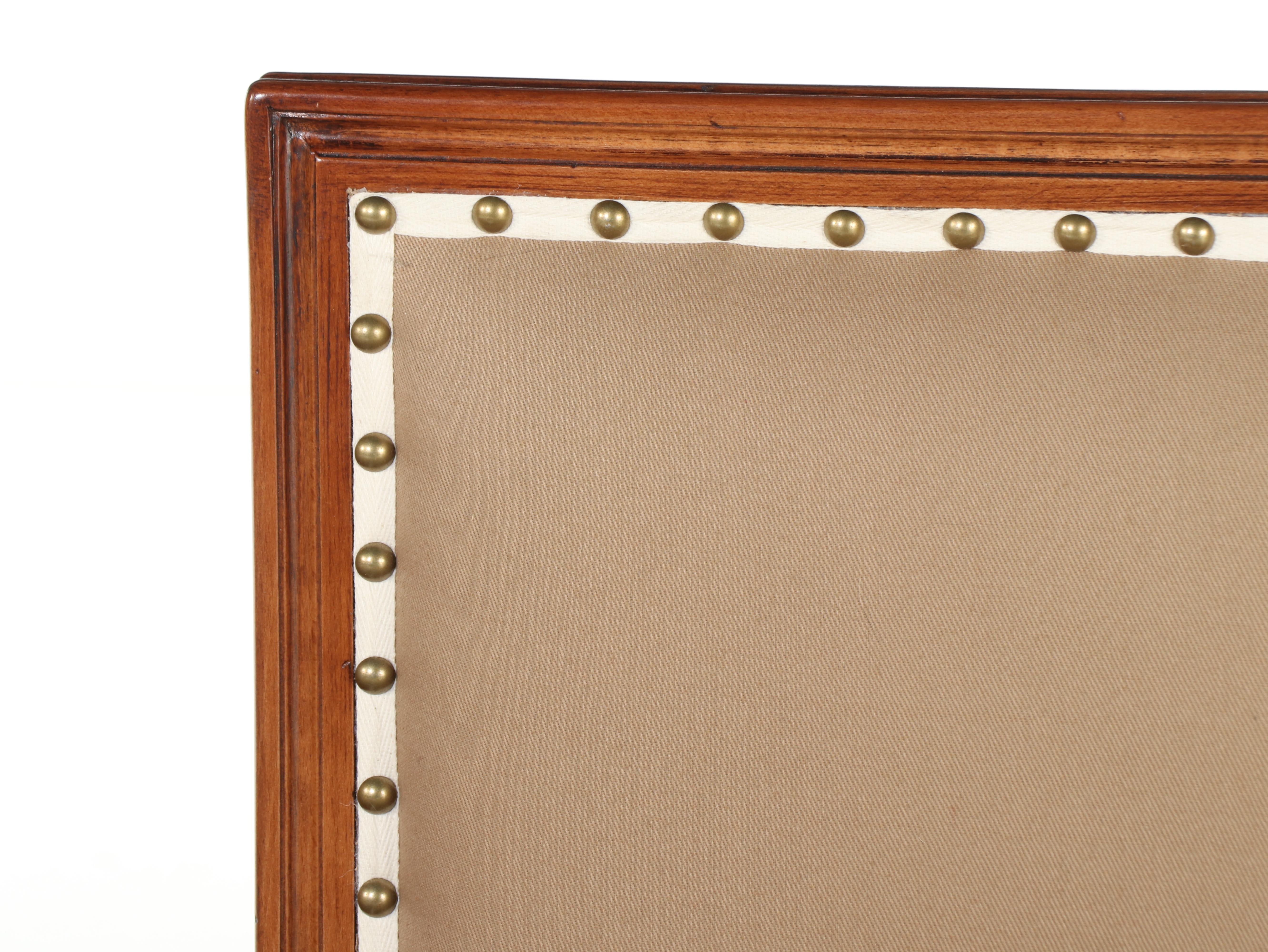 Pair of Ballard Designs "Louis" Beech and Custom-Upholstered Slipper Chairs