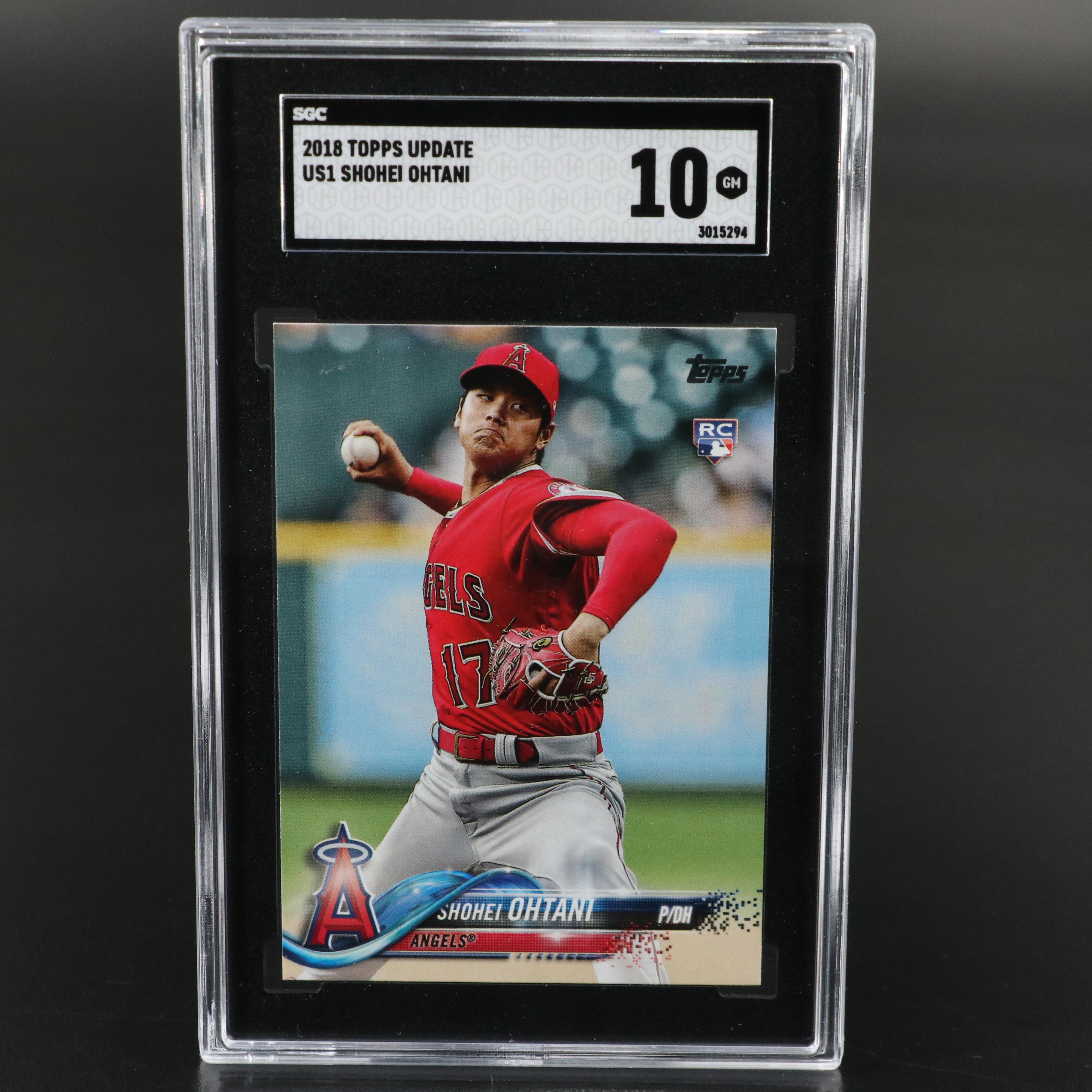 2018 Topps Update Shohei Ohtani Rookie Baseball Card Graded SGC 10