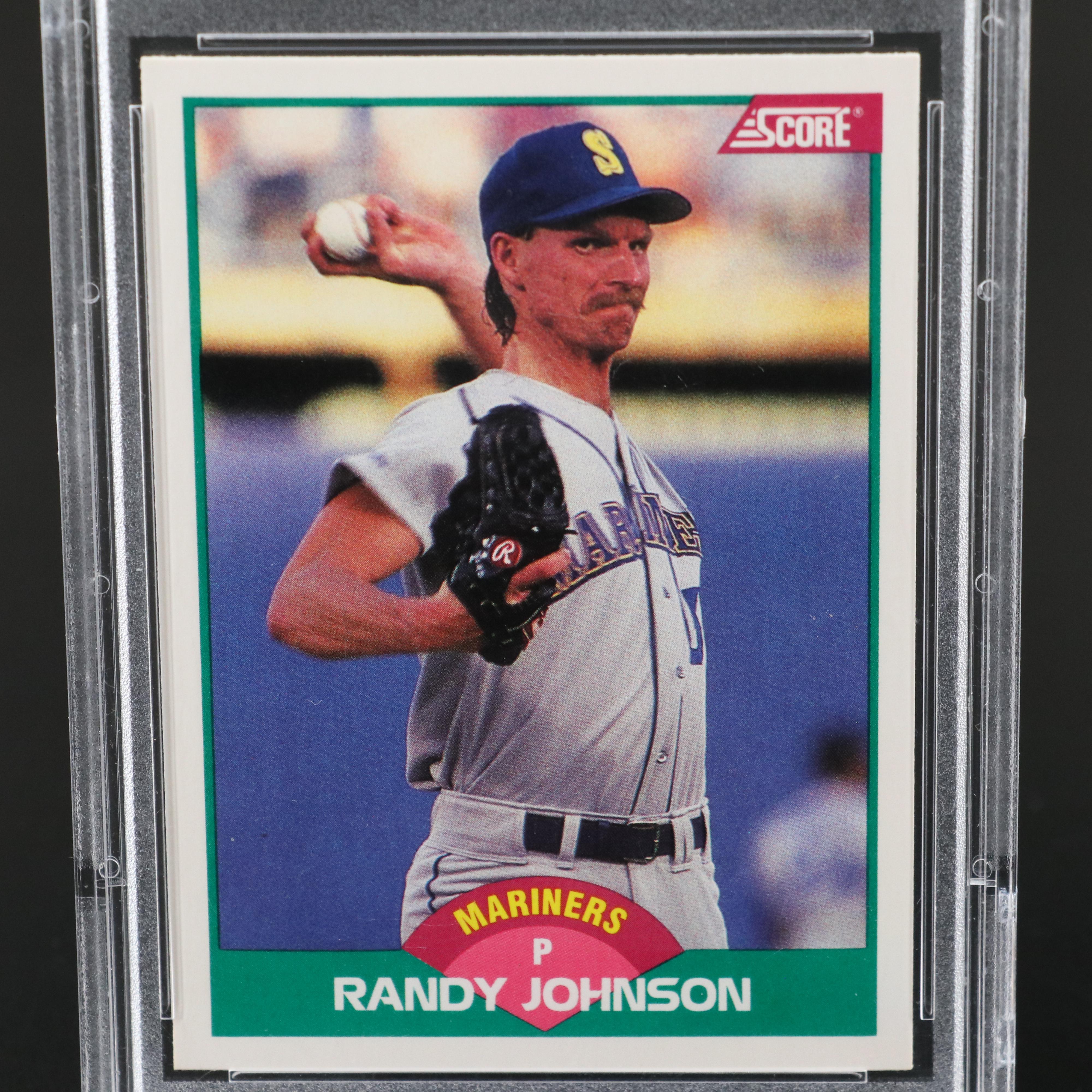 1989 Score Traded Randy Johnson Seattle Mariners Rookie Card Graded PSA 10