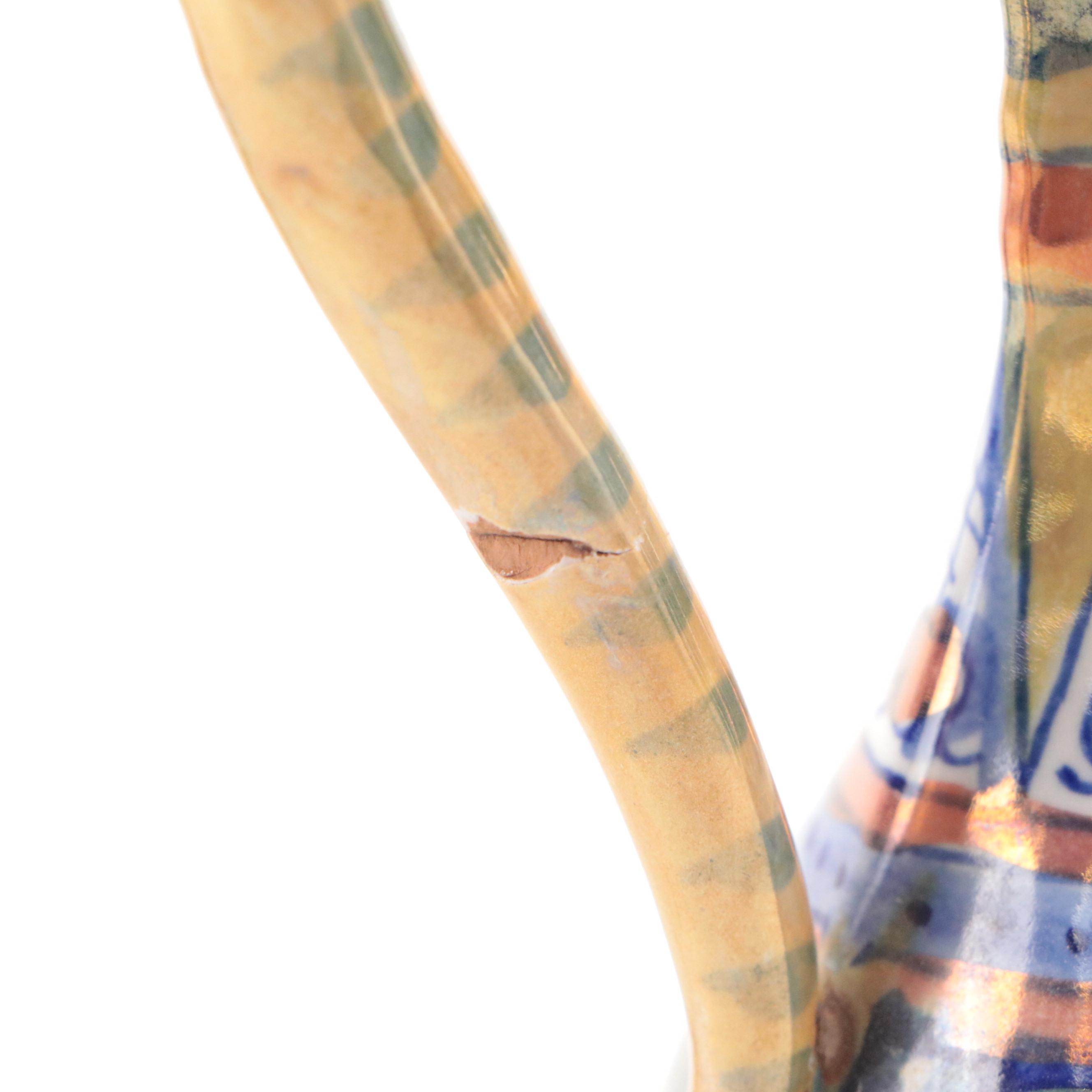 Italian Ceramic Lustreware Ewers