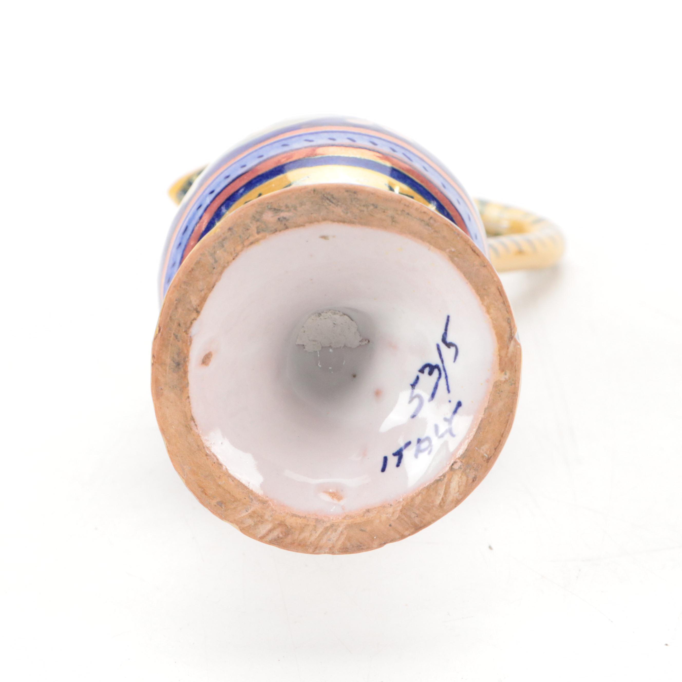 Italian Ceramic Lustreware Ewers