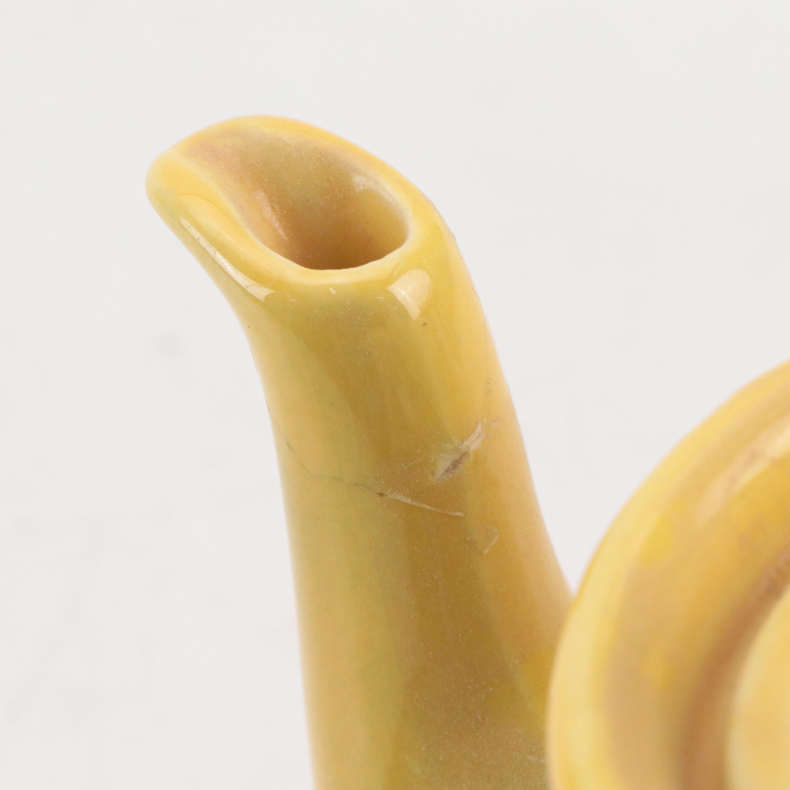 Shawnee Pottery Ceramic "Corn King" Teapot with Other Serveware