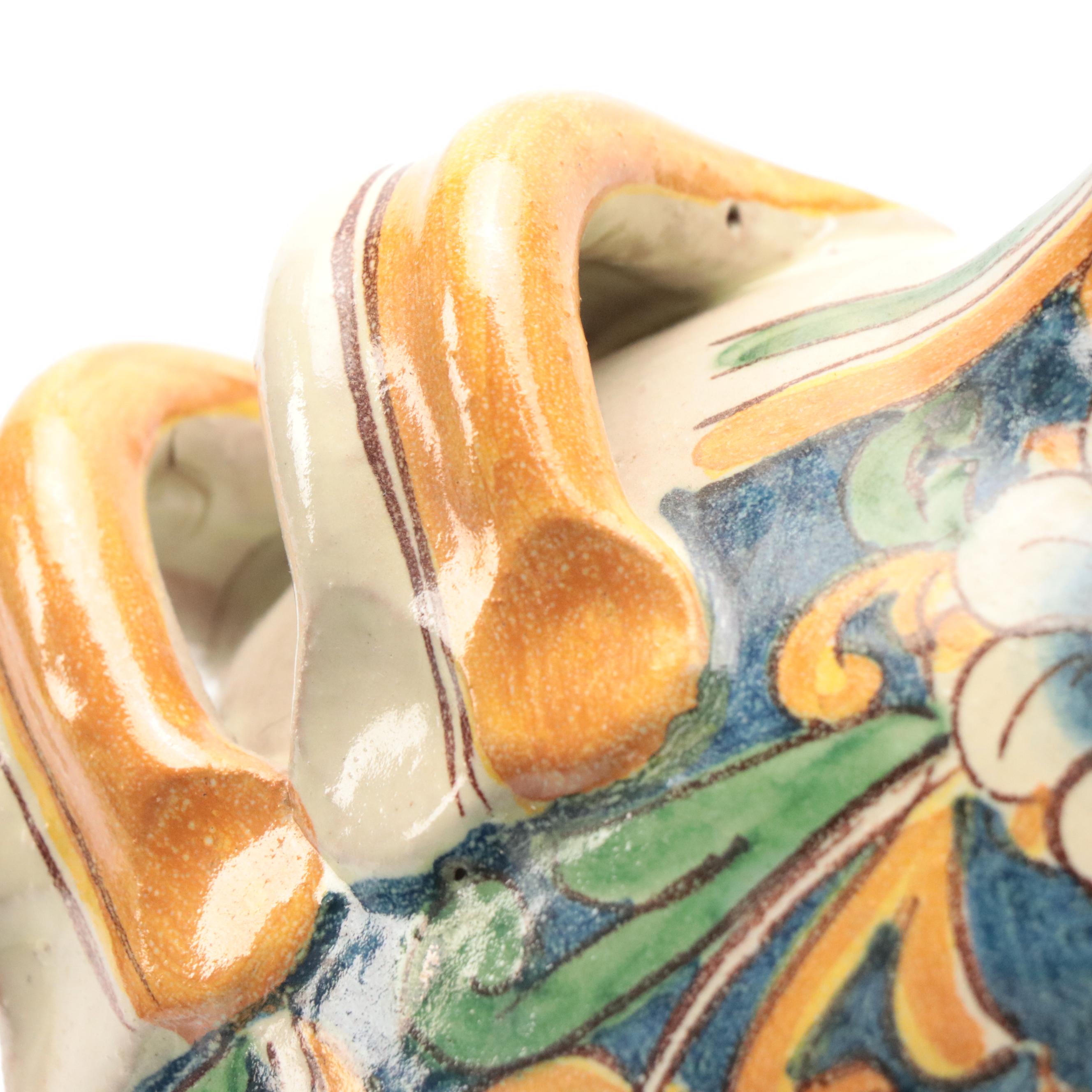 Alessi Ceramiche Italian Majolica Flask