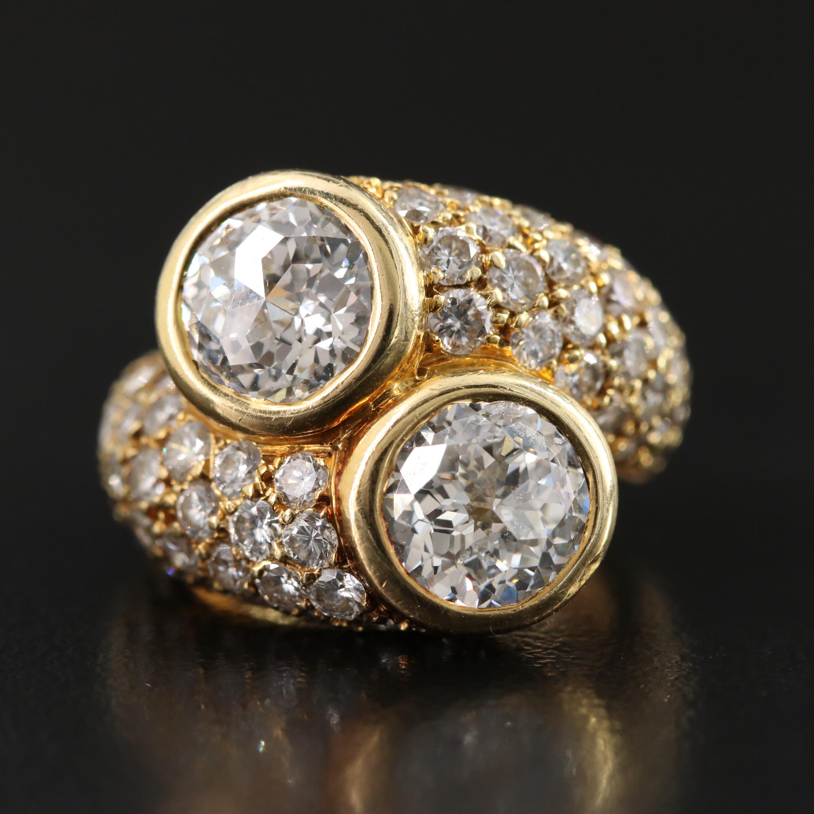 18K 5.93 CTW Diamond Bypass Ring