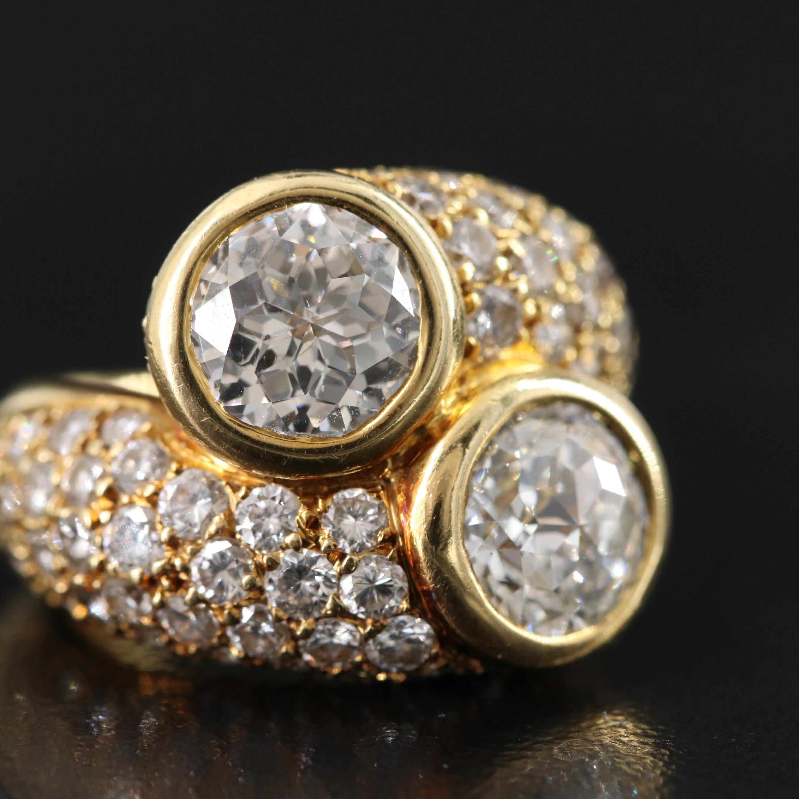 18K 5.93 CTW Diamond Bypass Ring