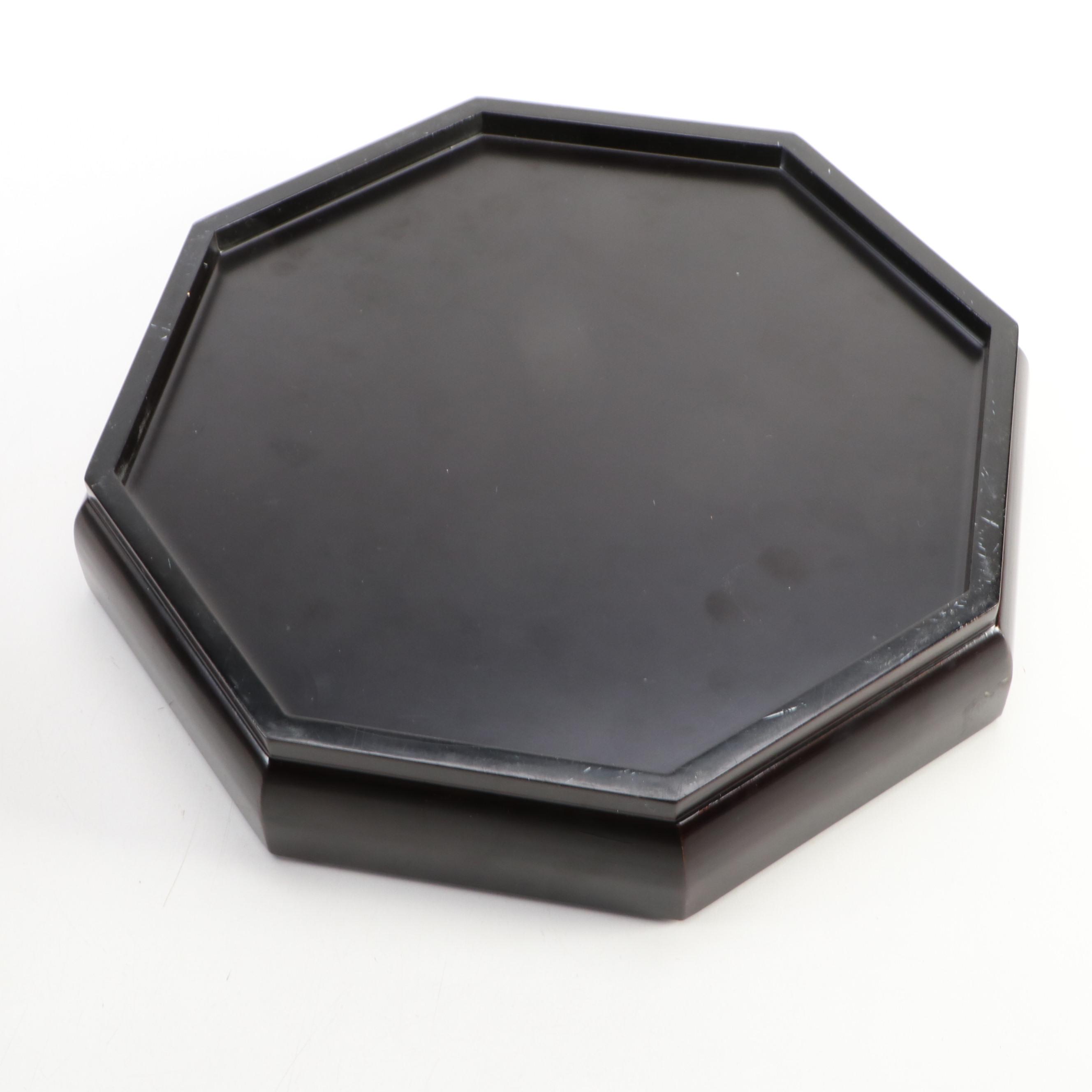 Korean Style Gujeolpan Box with Japanese Bowls and Figurines