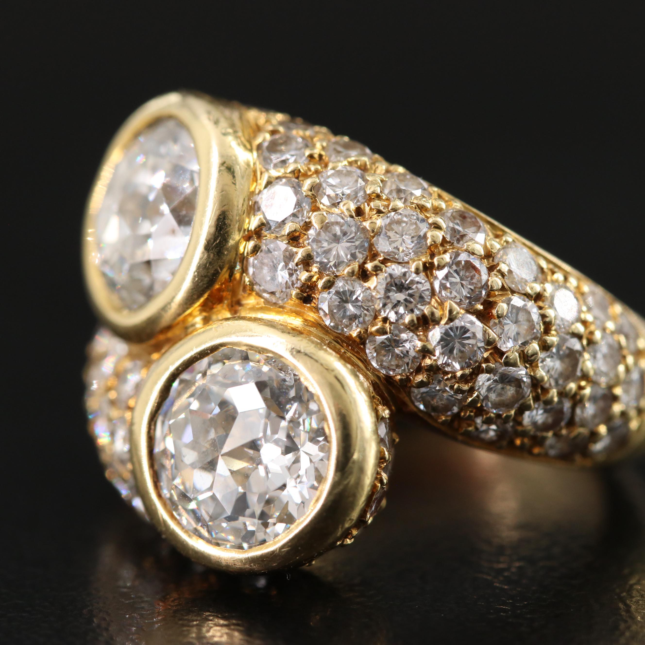 18K 5.93 CTW Diamond Bypass Ring