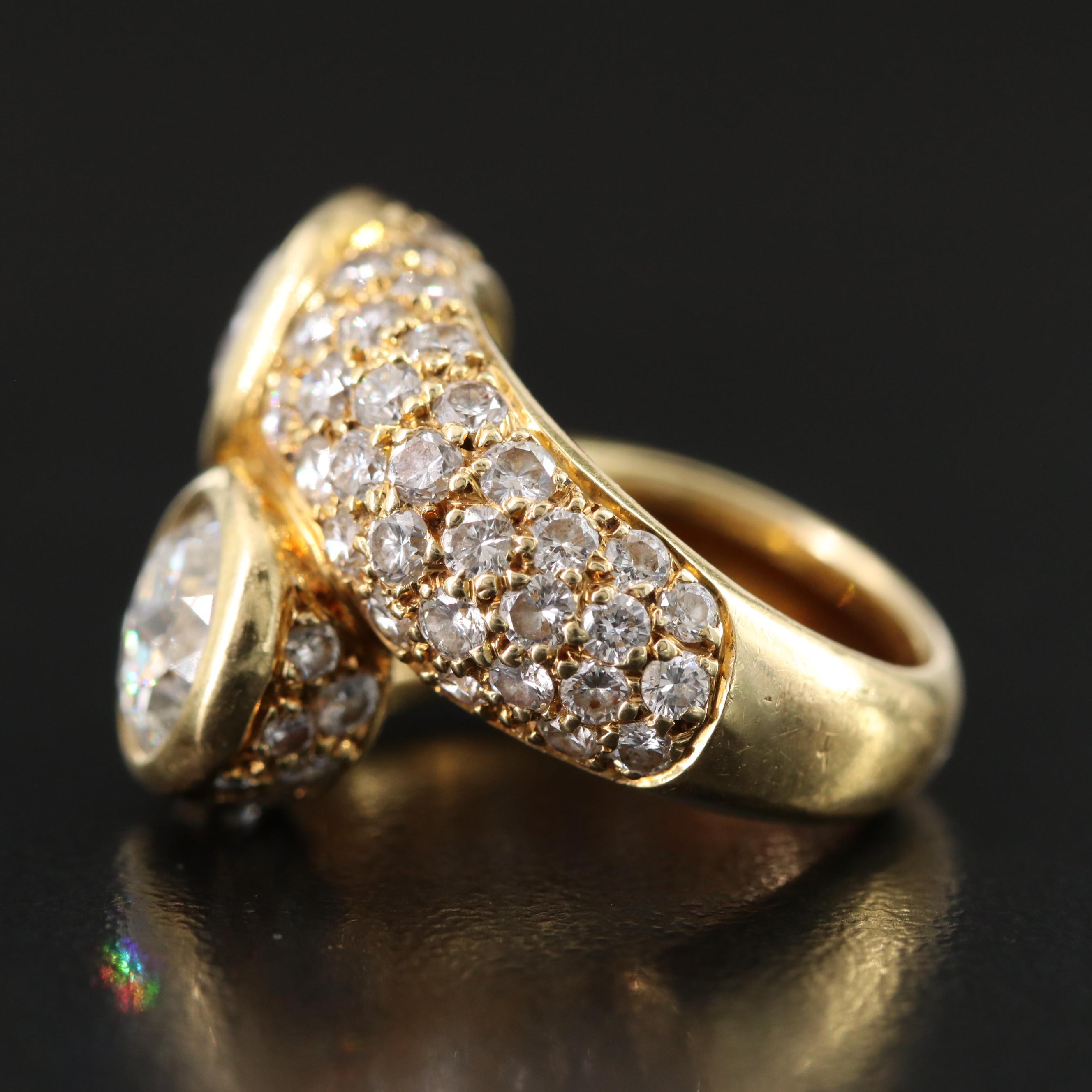 18K 5.93 CTW Diamond Bypass Ring