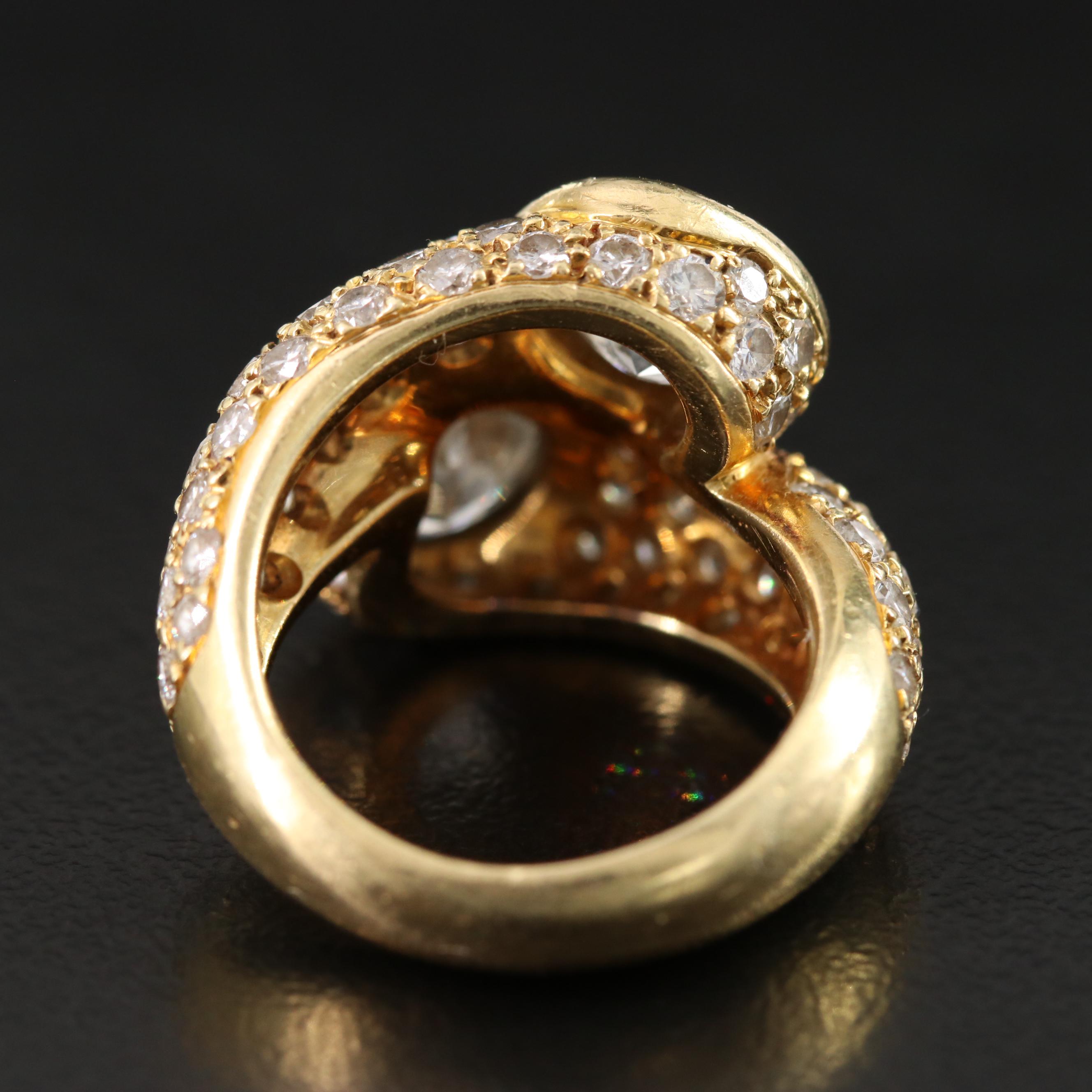 18K 5.93 CTW Diamond Bypass Ring