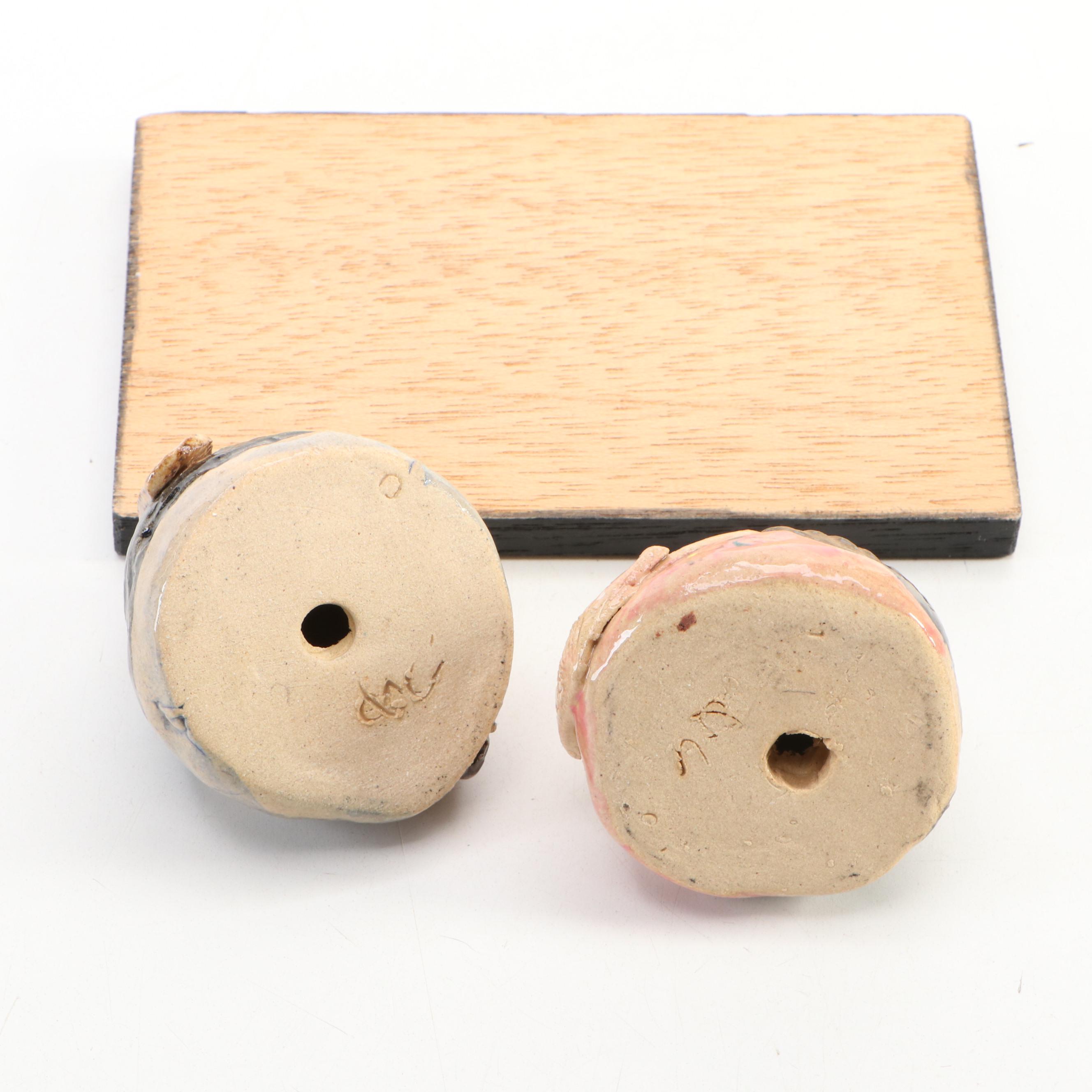 Korean Style Gujeolpan Box with Japanese Bowls and Figurines