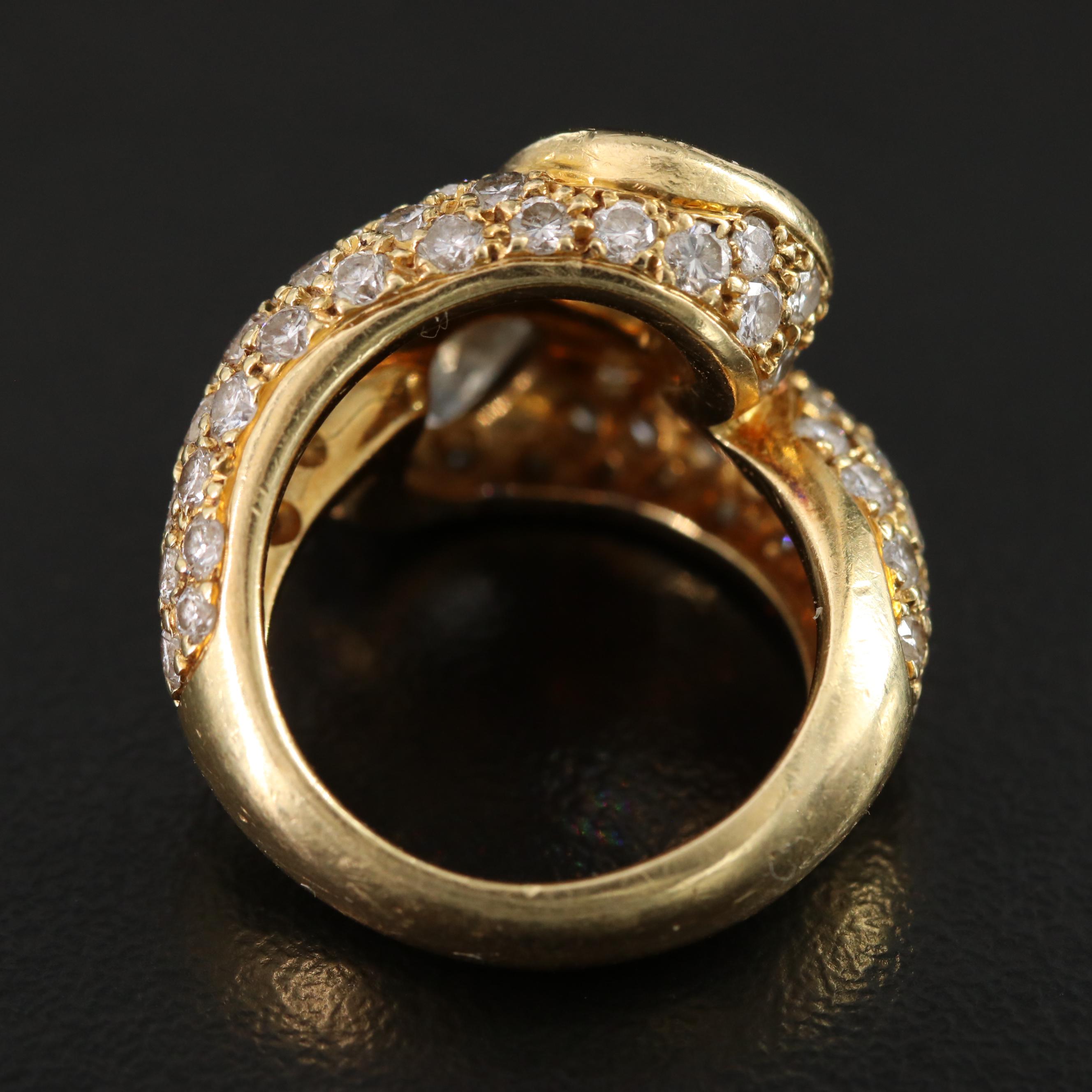 18K 5.93 CTW Diamond Bypass Ring