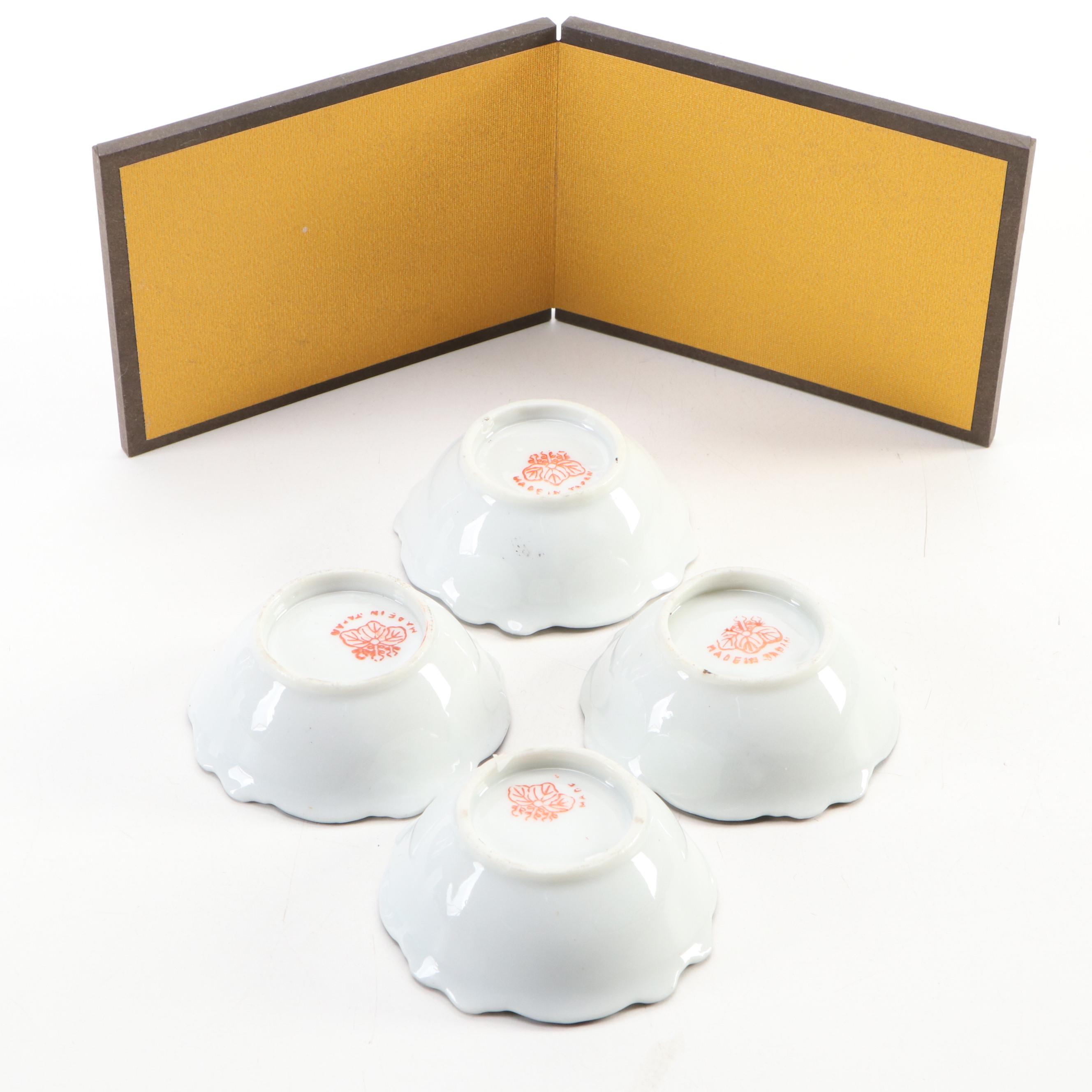 Korean Style Gujeolpan Box with Japanese Bowls and Figurines