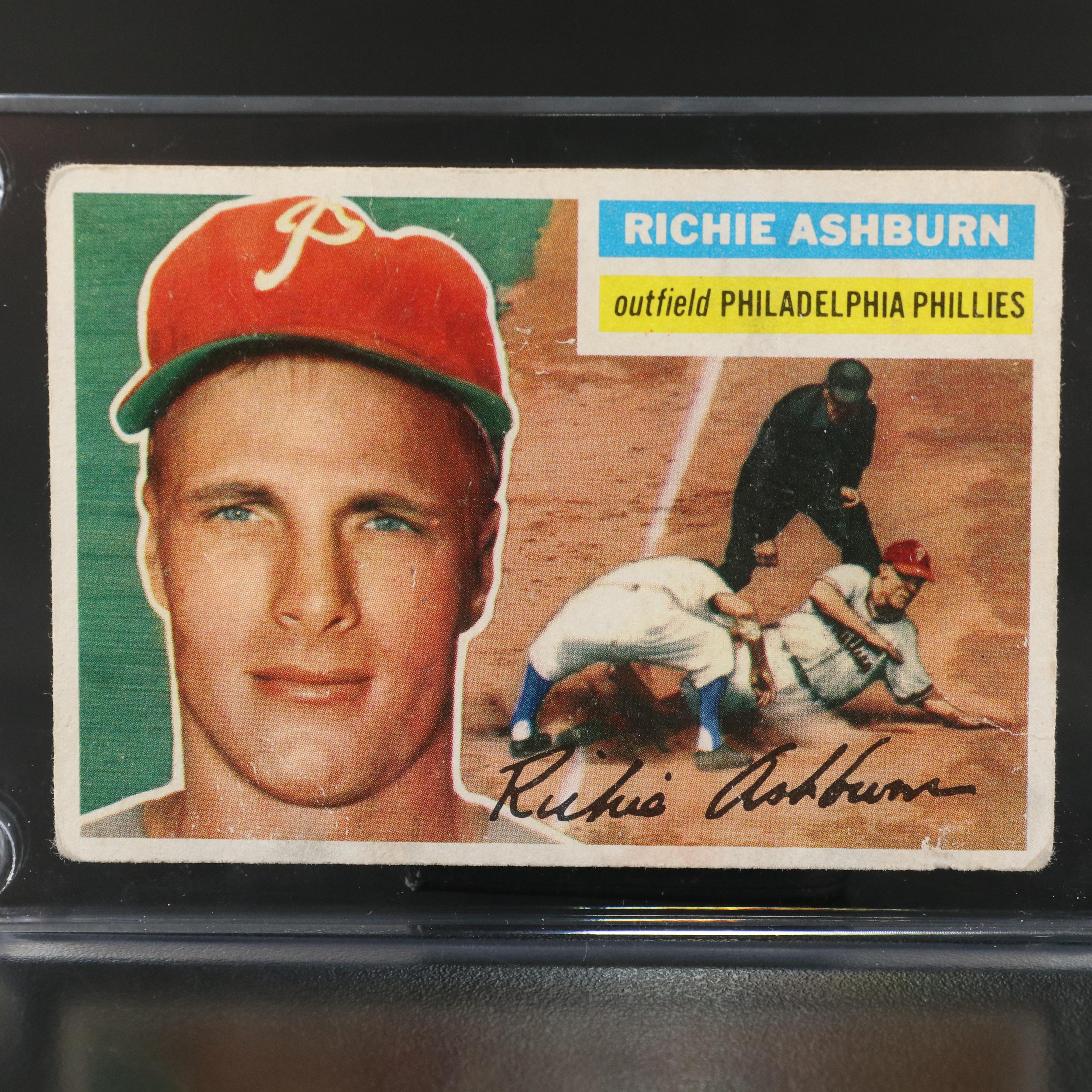 1956 Topps Richie Ashburn Philadelphia Phillies Baseball Card