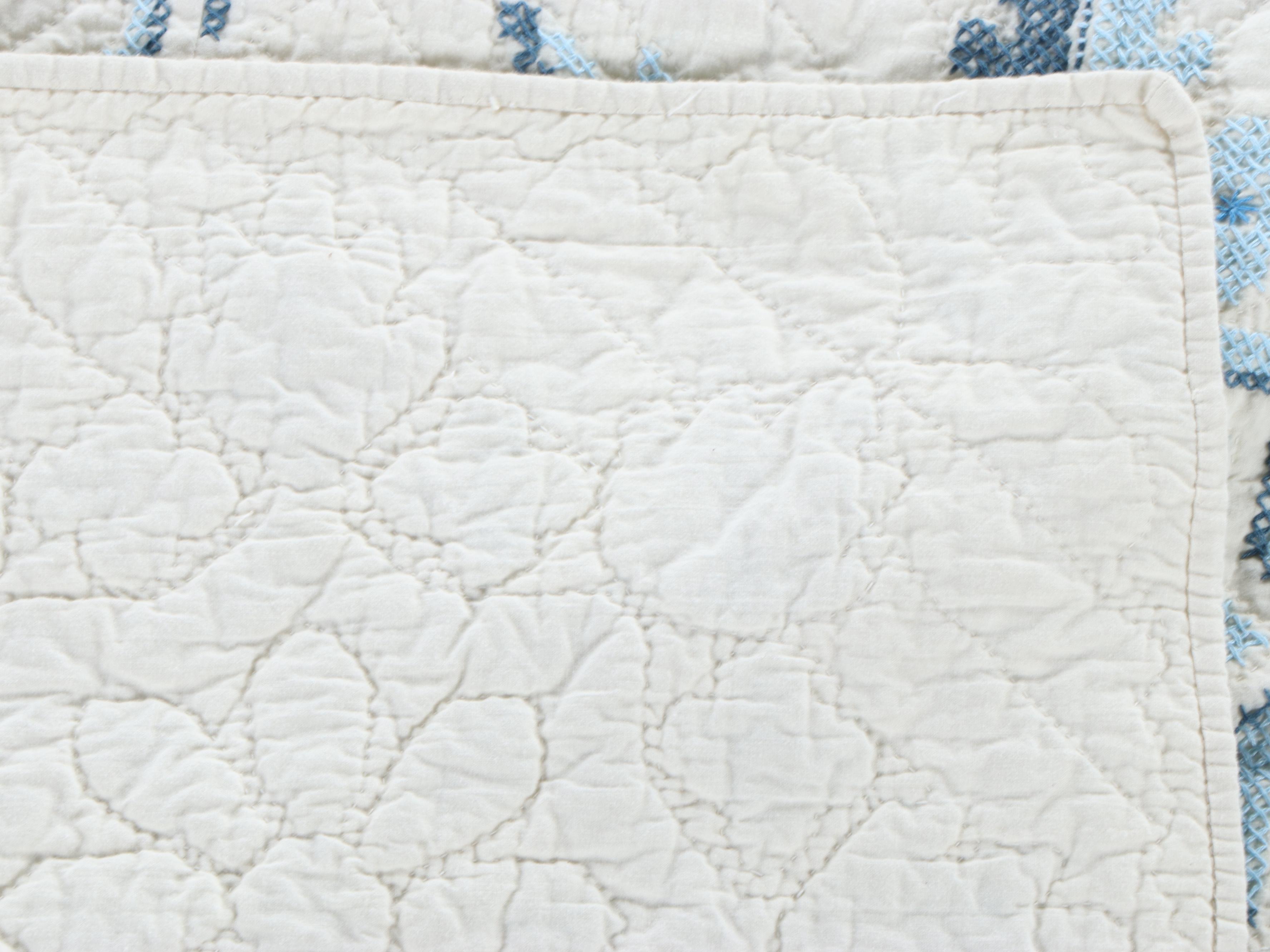 Handmade Cross Stitch and Hand-Appliqued Quilts