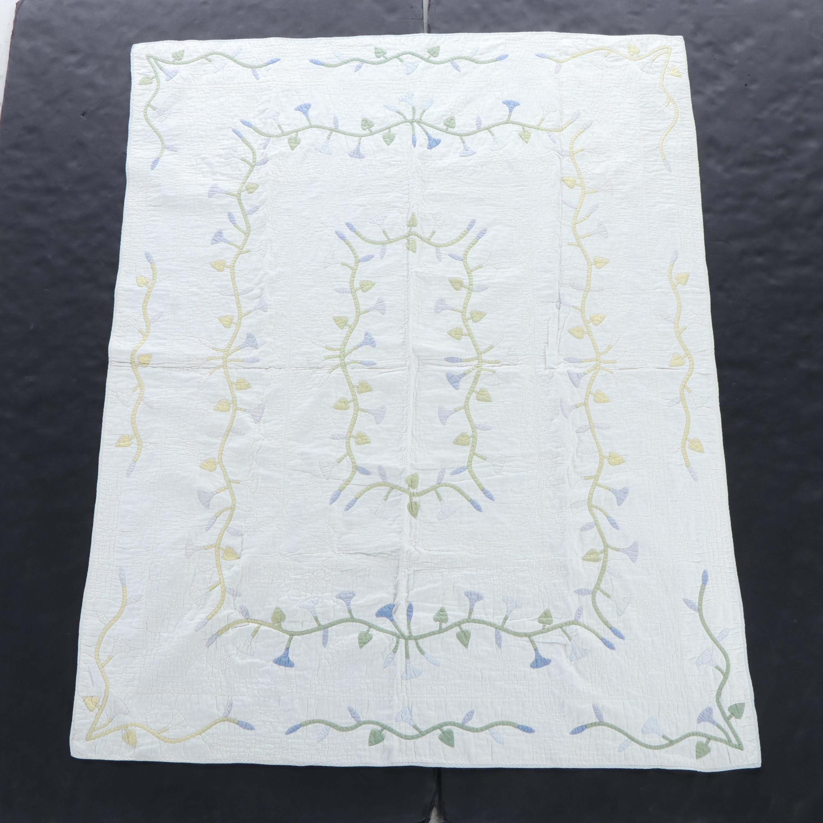 Handmade Cross Stitch and Hand-Appliqued Quilts