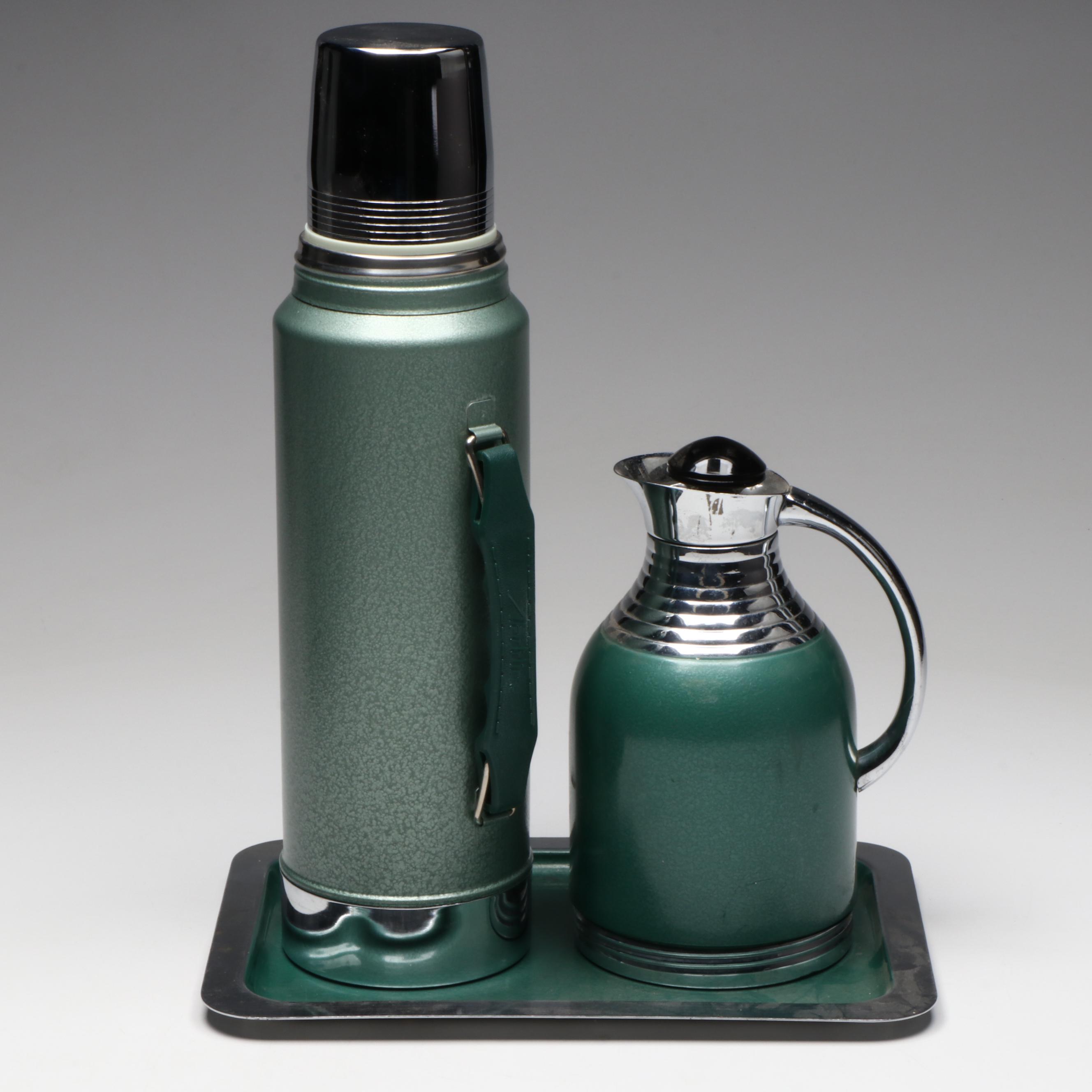Aladdin Stanley Thermos with Insulated Coffee Pot and Tray