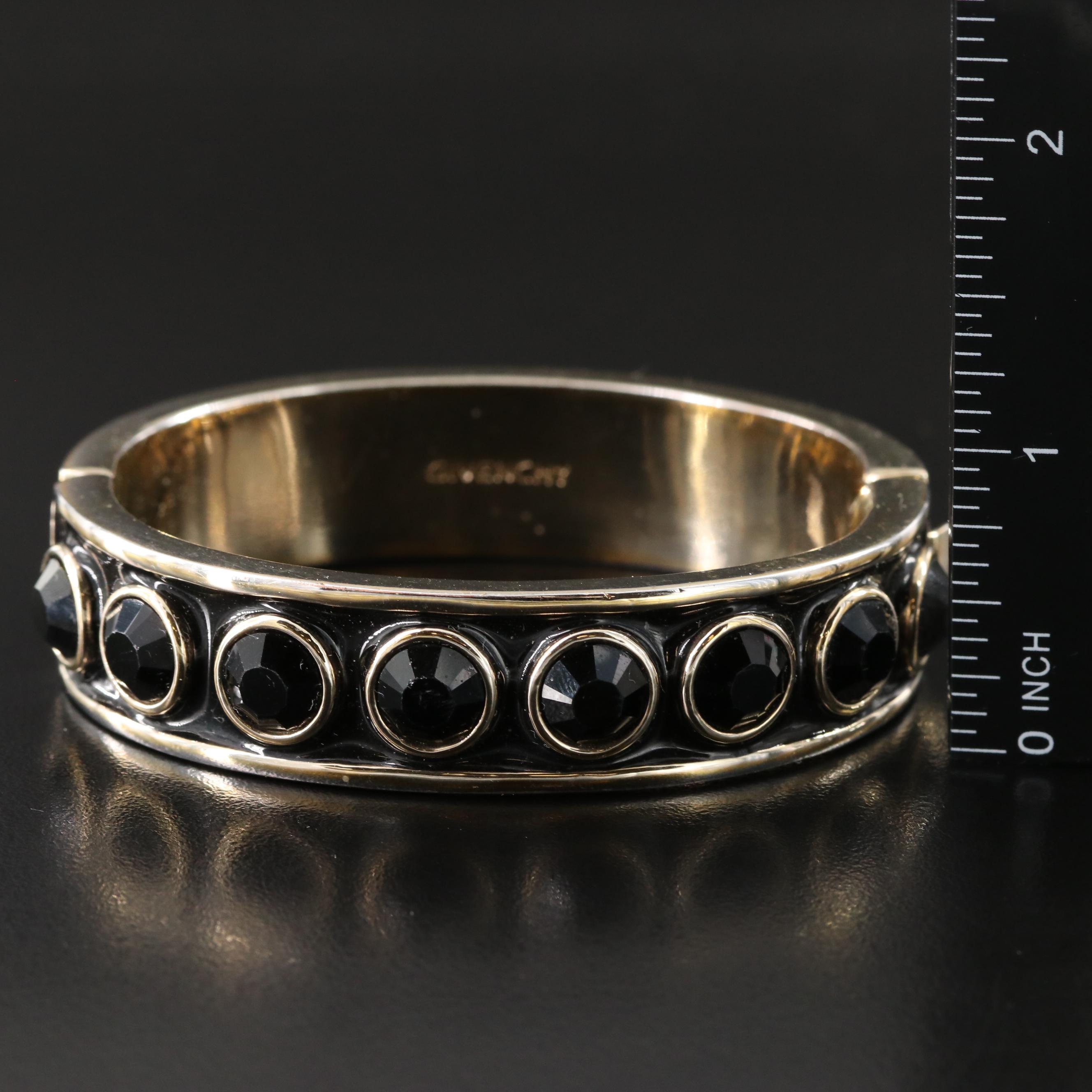 Givenchy Featured in Black Enamel and Gold Tone Jewelry Collection